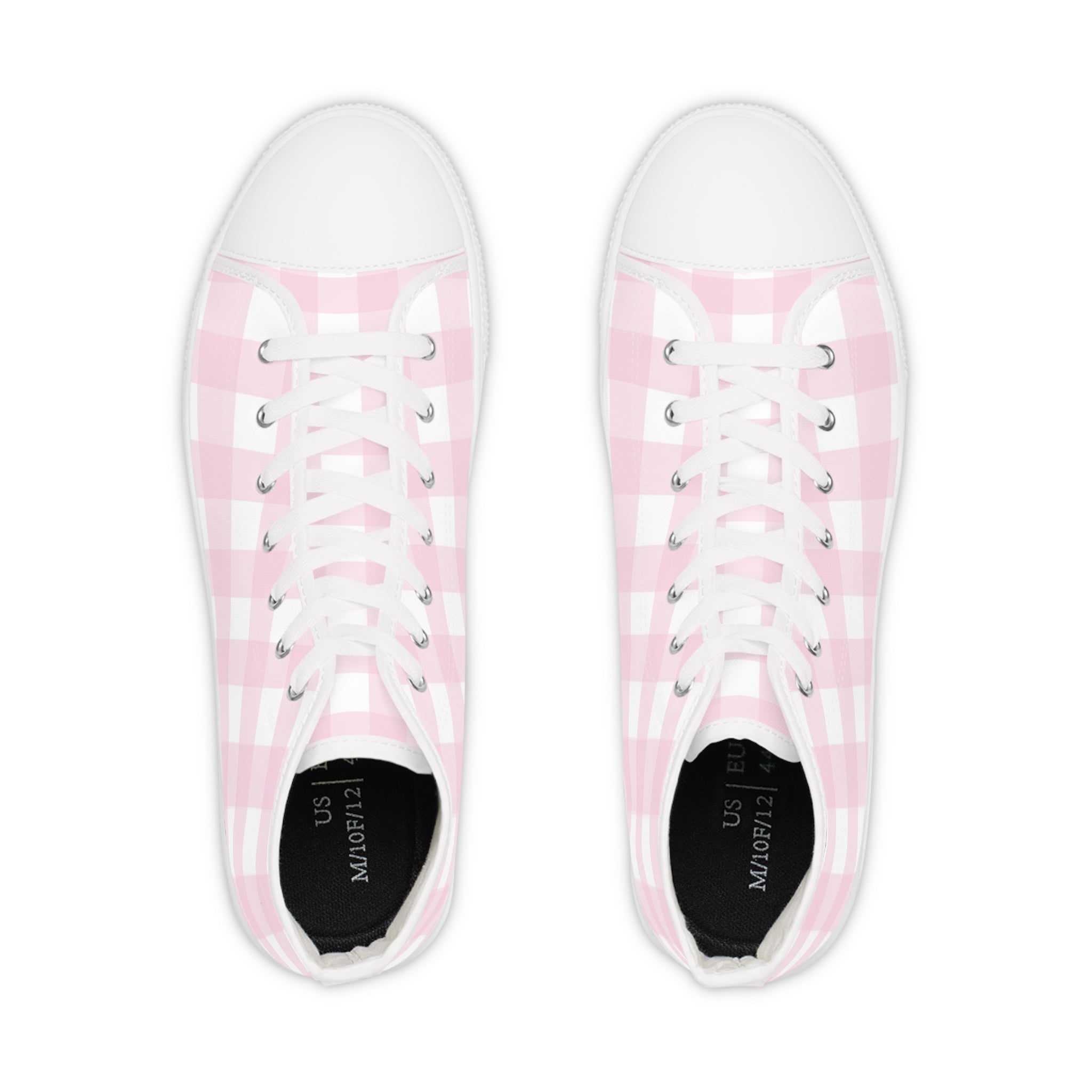 JAKKOUTTHEBXX Pink Gingham High Top Sneakers 2025