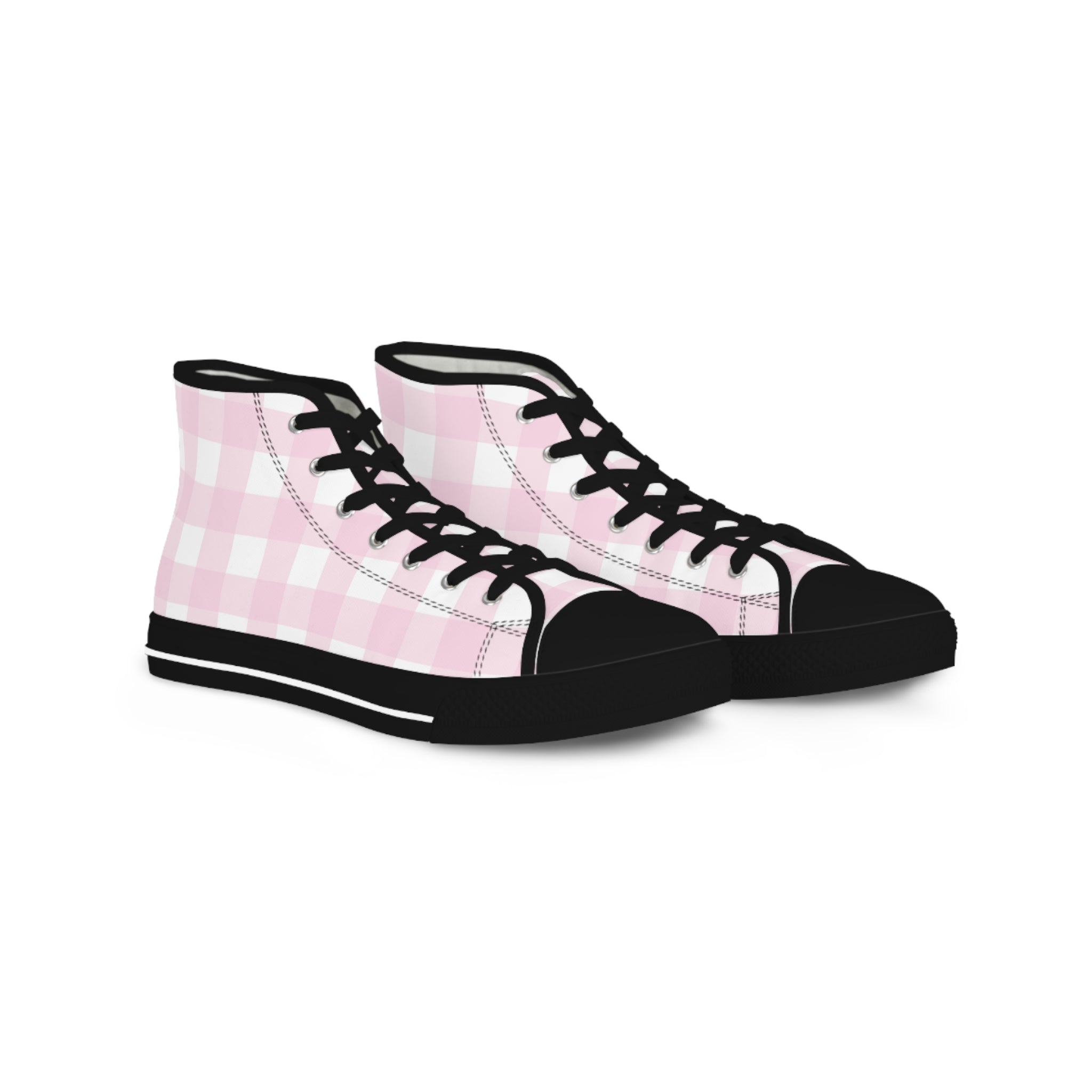 JAKKOUTTHEBXX Pink Gingham High Top Sneakers 2025
