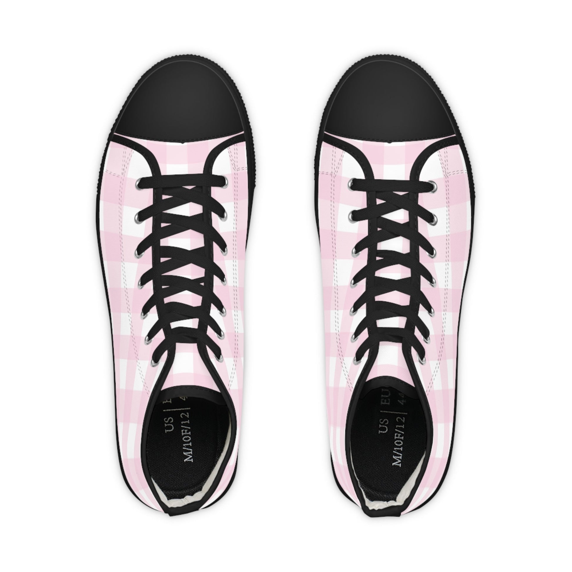 JAKKOUTTHEBXX Pink Gingham High Top Sneakers 2025