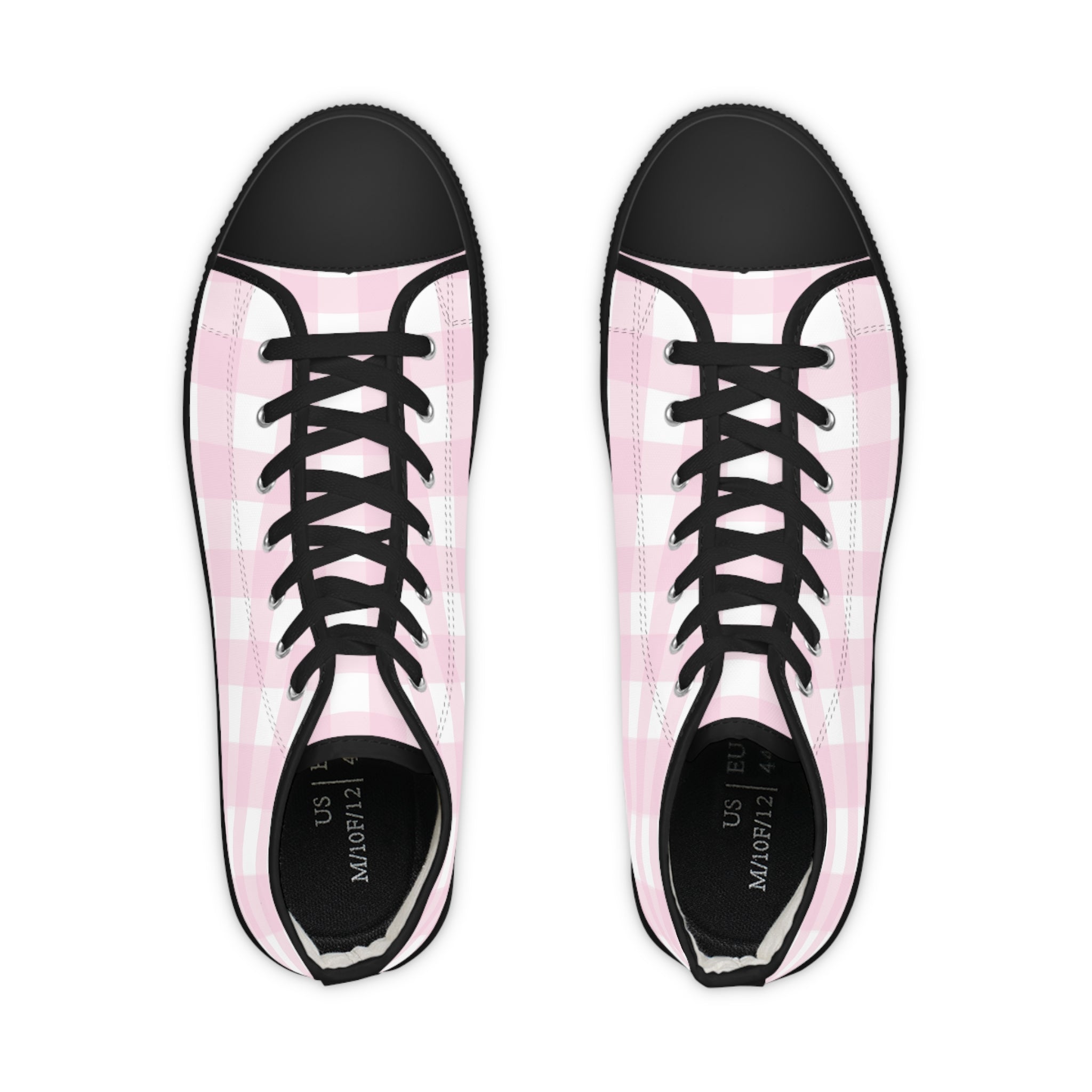 JAKKOUTTHEBXX Pink Gingham High Top Sneakers 2025