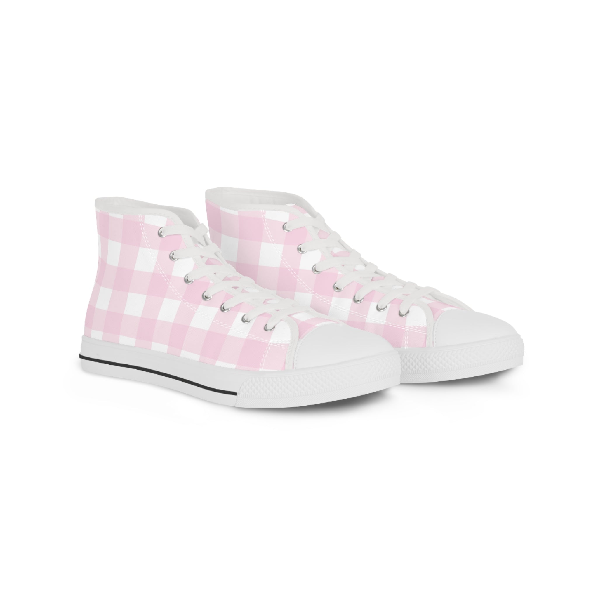 JAKKOUTTHEBXX Pink Gingham High Top Sneakers 2025