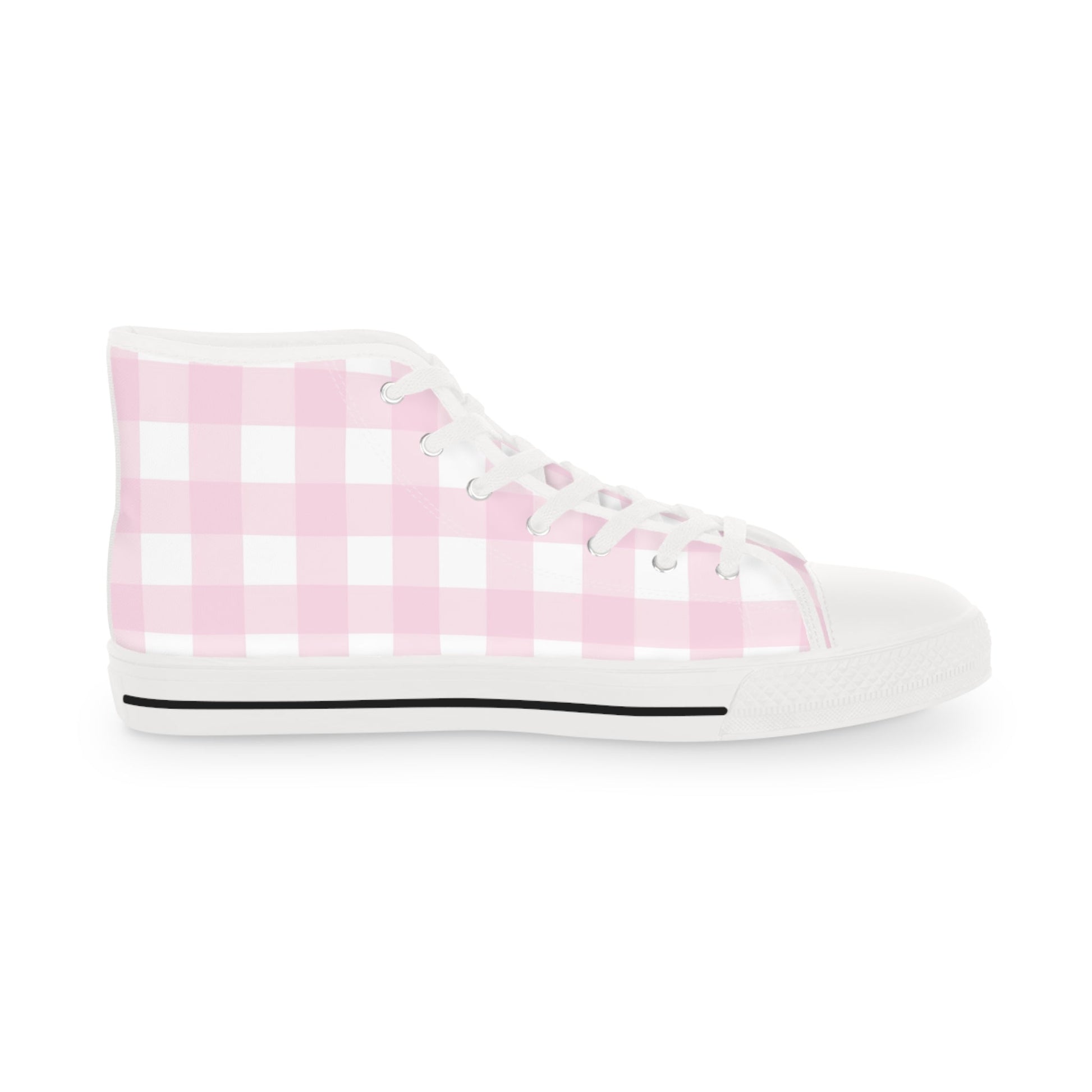JAKKOUTTHEBXX Pink Gingham High Top Sneakers 2025
