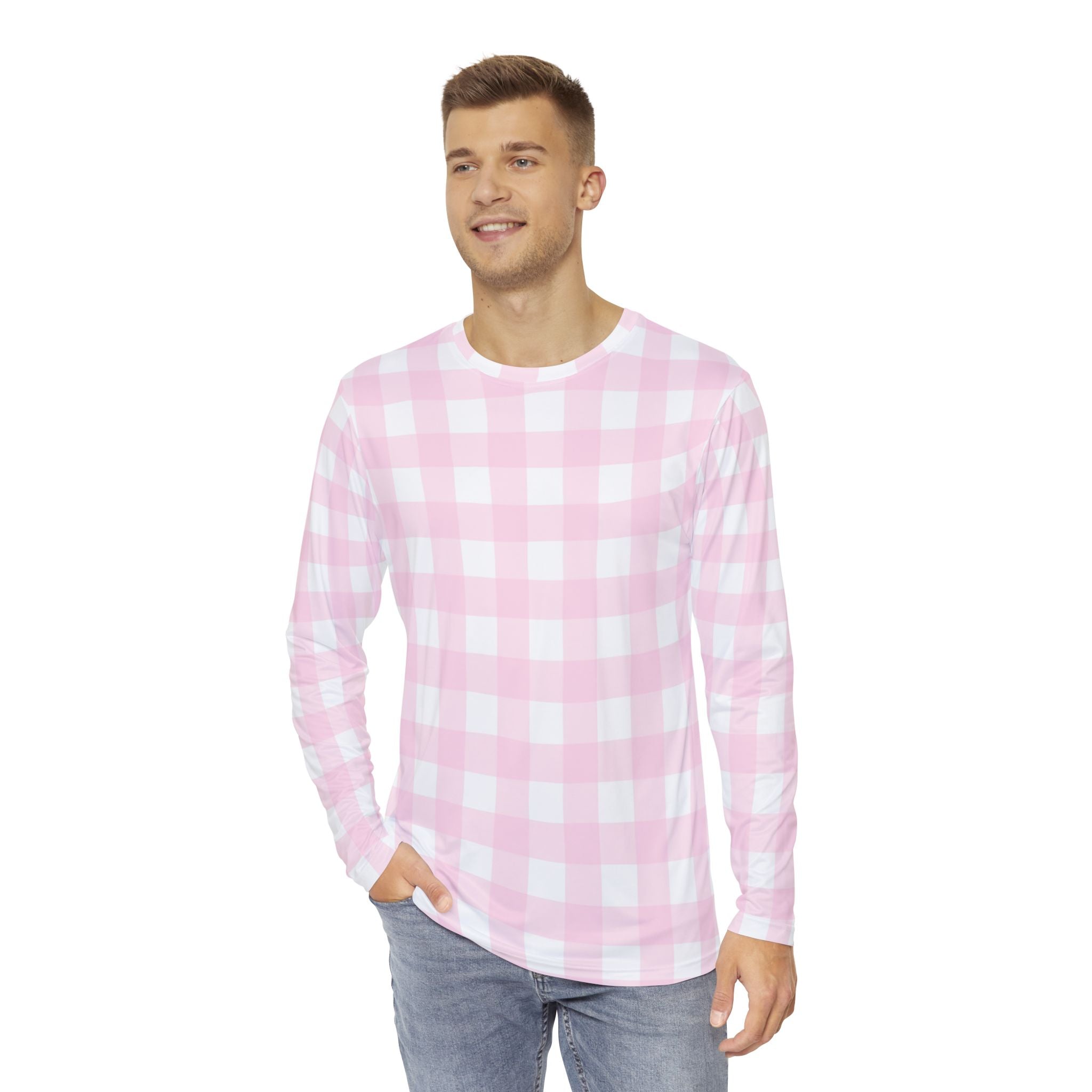 JAKKOUTTHEBXX Pink Gingham Long Sleeve Shirt 2025