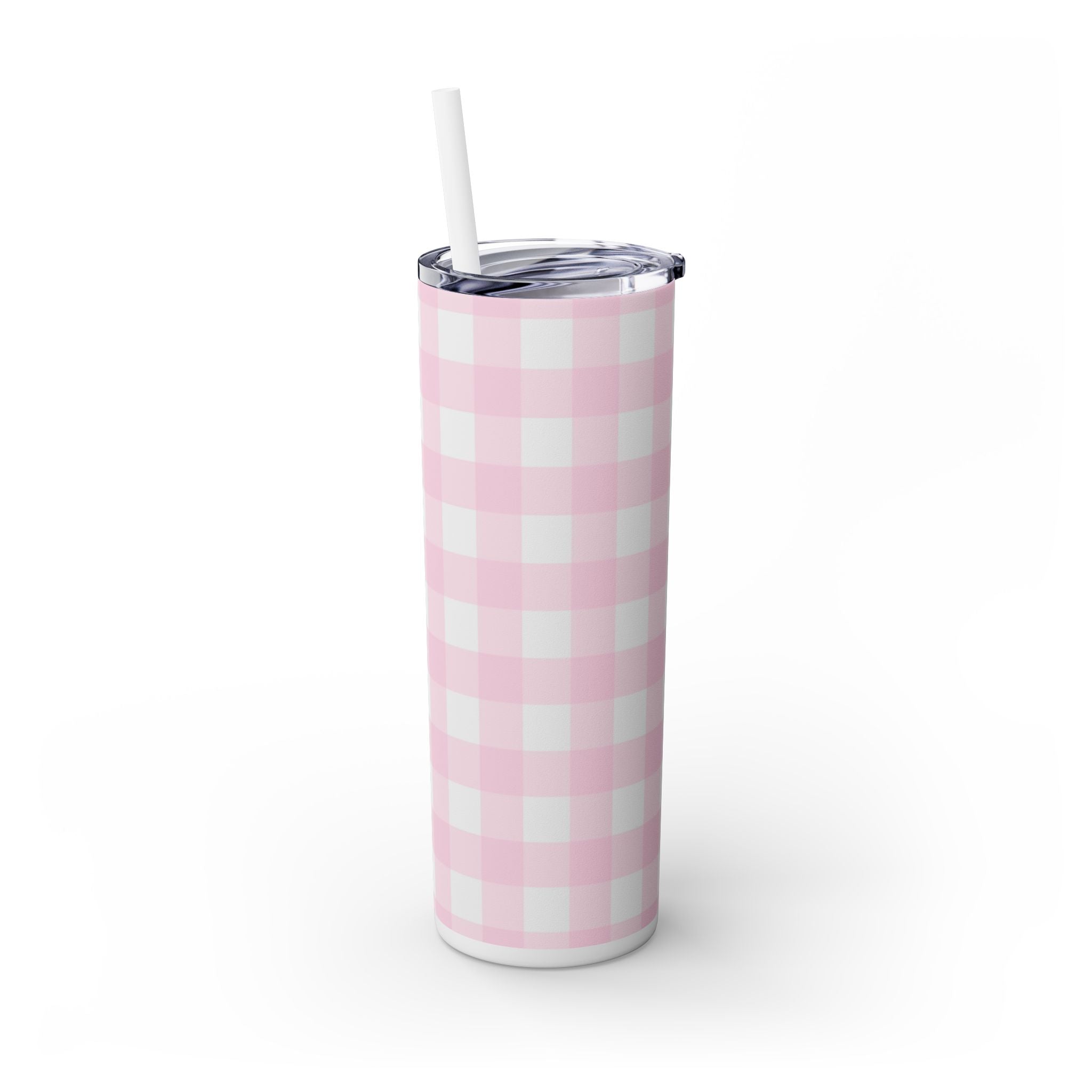 JAKKOUTTHEBXX Pink Gingham Maars Skinny Tumbler 2025