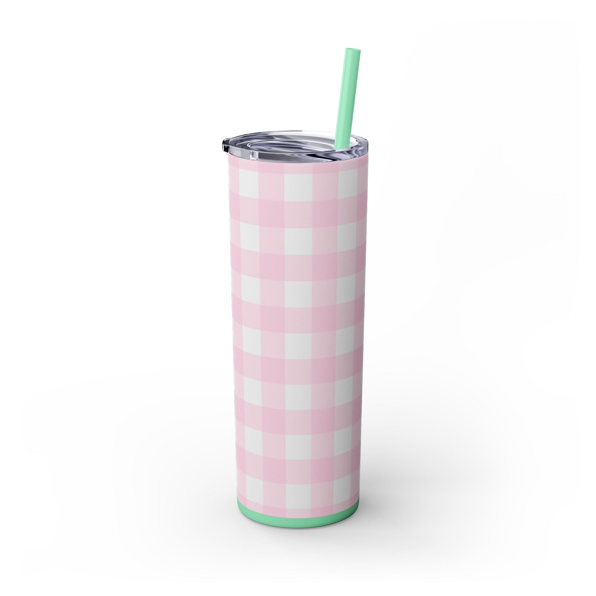 JAKKOUTTHEBXX Pink Gingham Maars Skinny Tumbler 2025