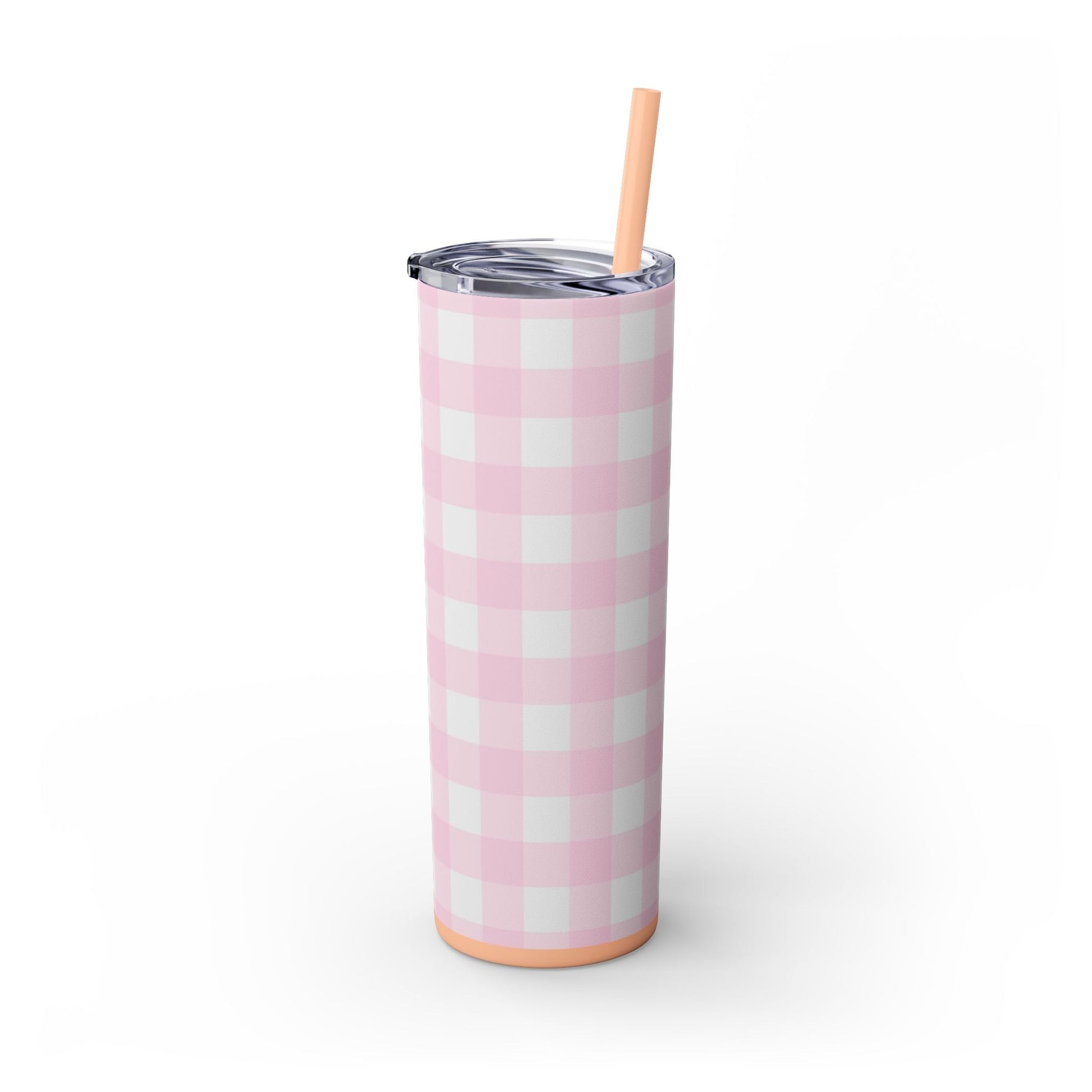 JAKKOUTTHEBXX Pink Gingham Maars Skinny Tumbler 2025