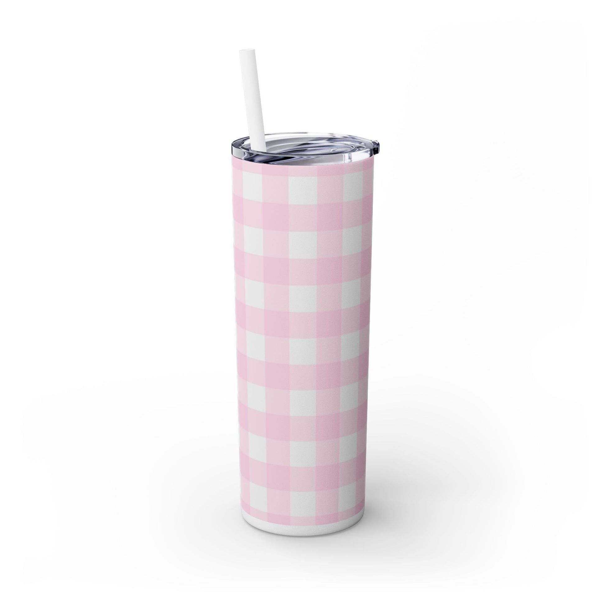 JAKKOUTTHEBXX Pink Gingham Maars Skinny Tumbler 2025