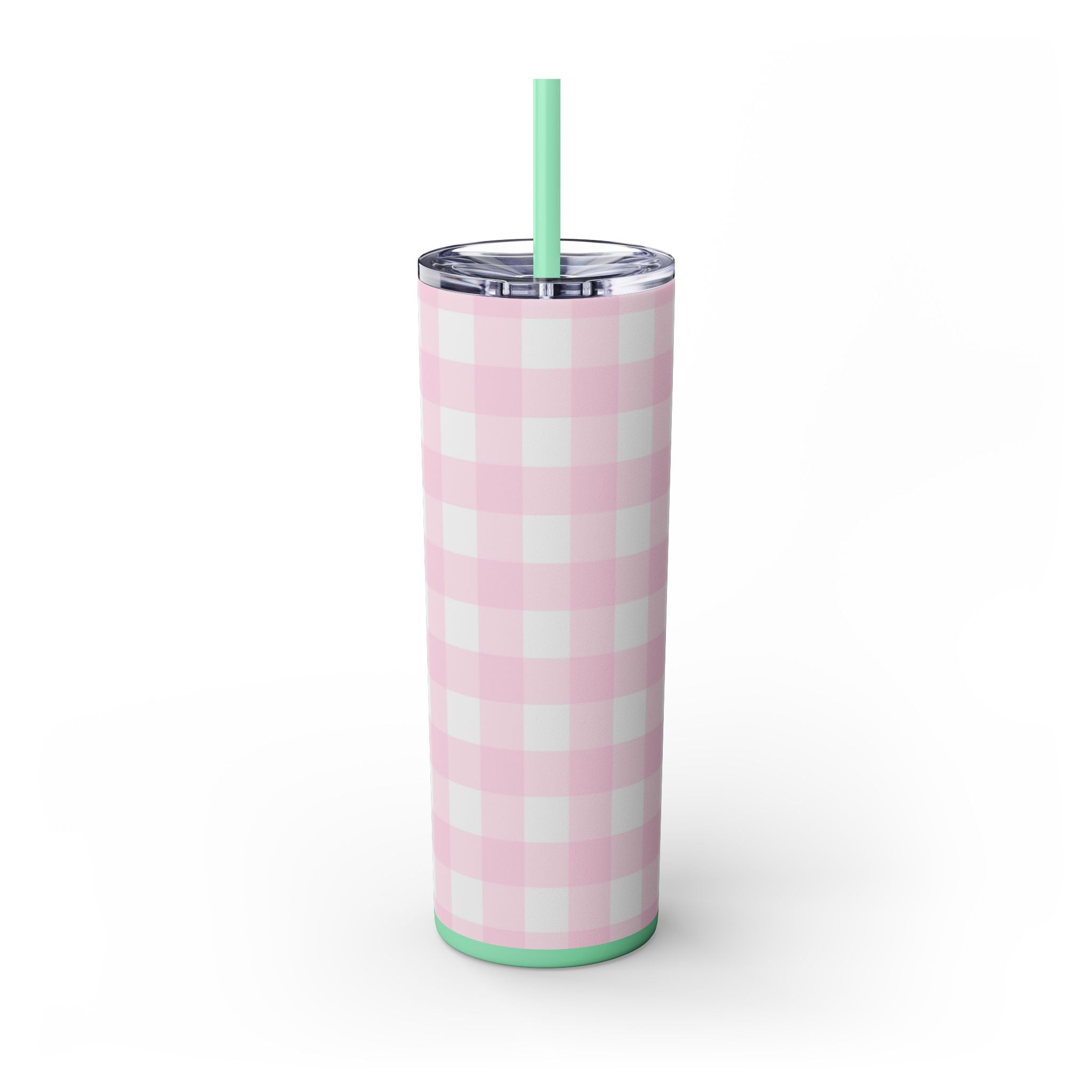 JAKKOUTTHEBXX Pink Gingham Maars Skinny Tumbler 2025