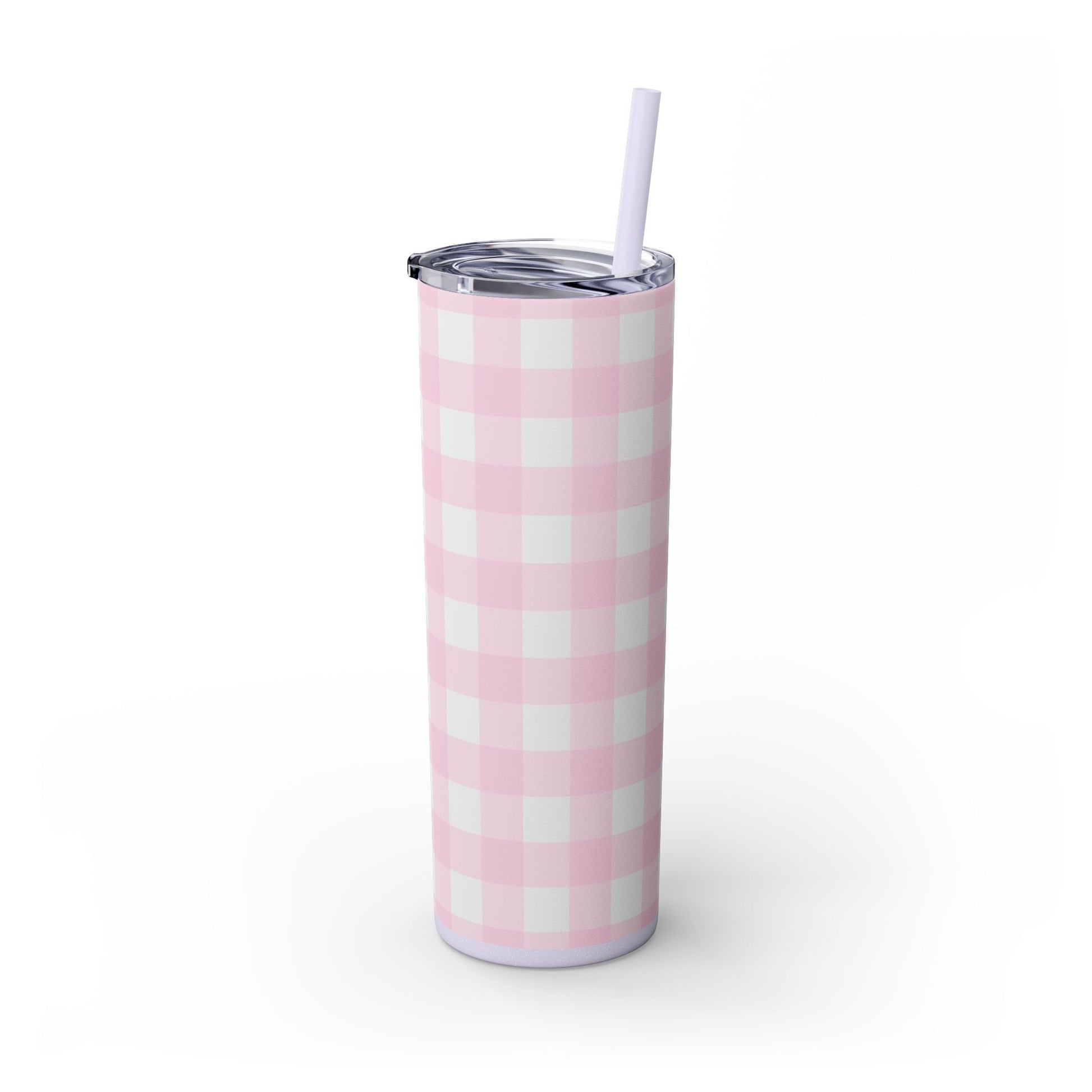JAKKOUTTHEBXX Pink Gingham Maars Skinny Tumbler 2025