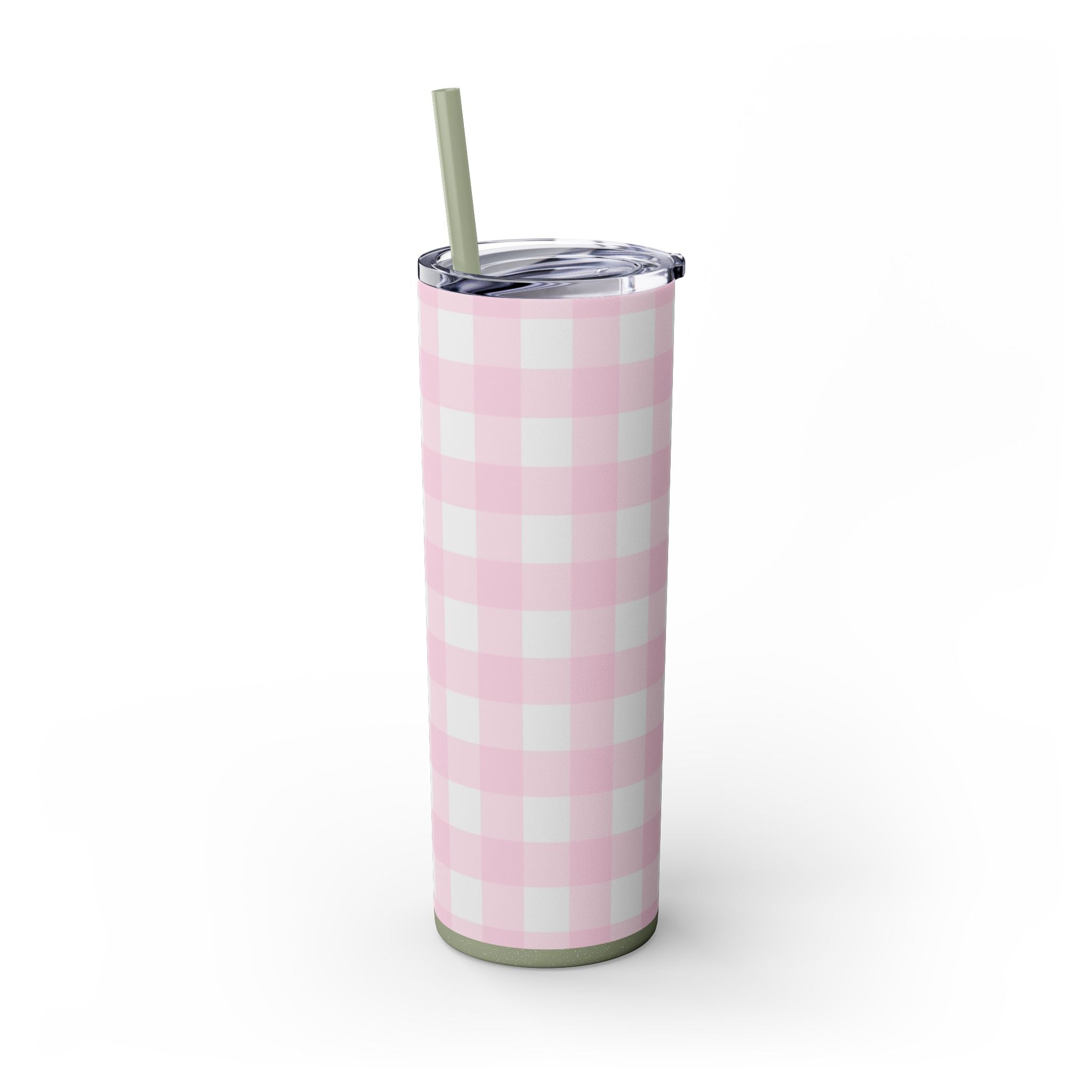 JAKKOUTTHEBXX Pink Gingham Maars Skinny Tumbler 2025