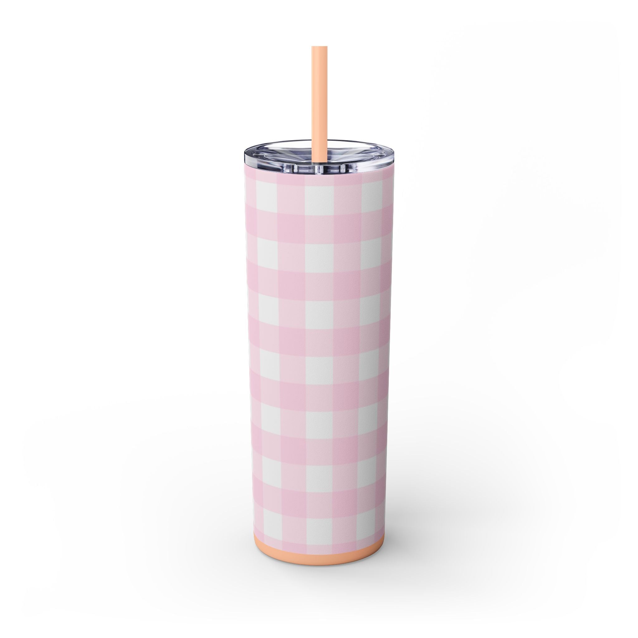 JAKKOUTTHEBXX Pink Gingham Maars Skinny Tumbler 2025