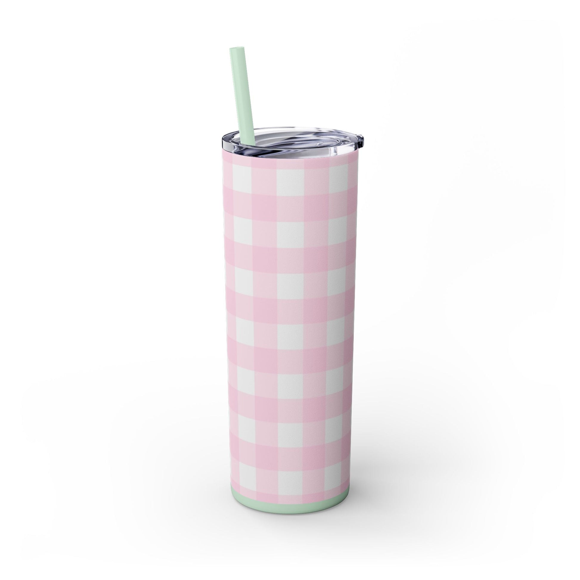 JAKKOUTTHEBXX Pink Gingham Maars Skinny Tumbler 2025
