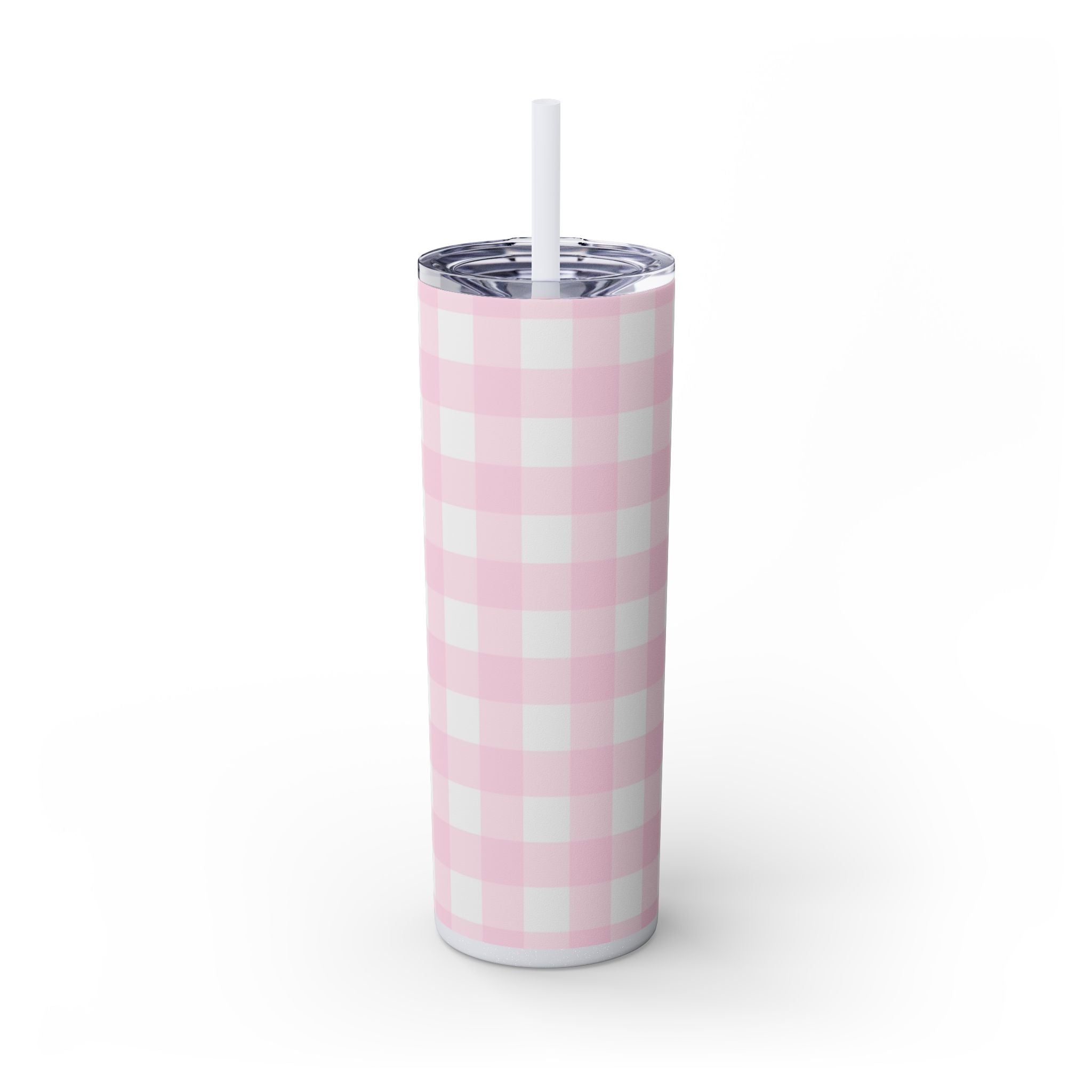 JAKKOUTTHEBXX Pink Gingham Maars Skinny Tumbler 2025