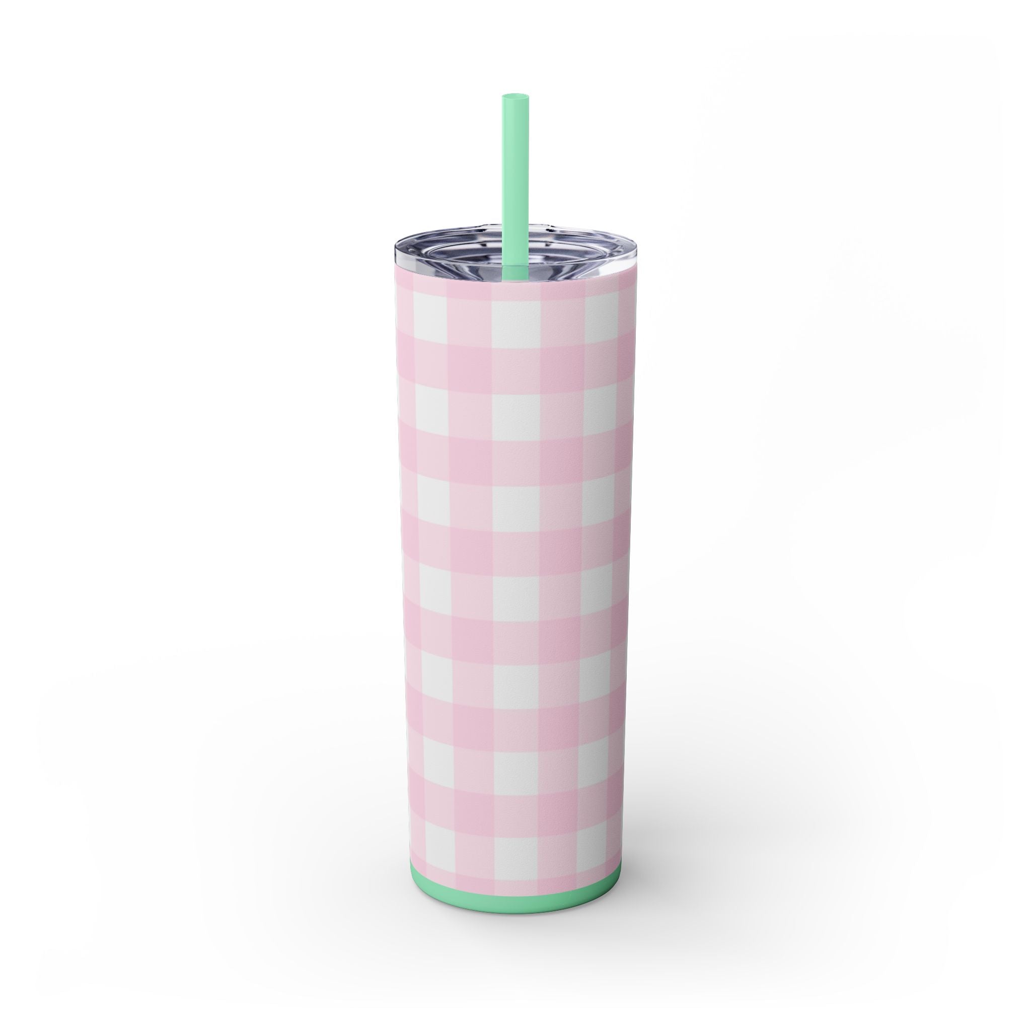 JAKKOUTTHEBXX Pink Gingham Maars Skinny Tumbler 2025