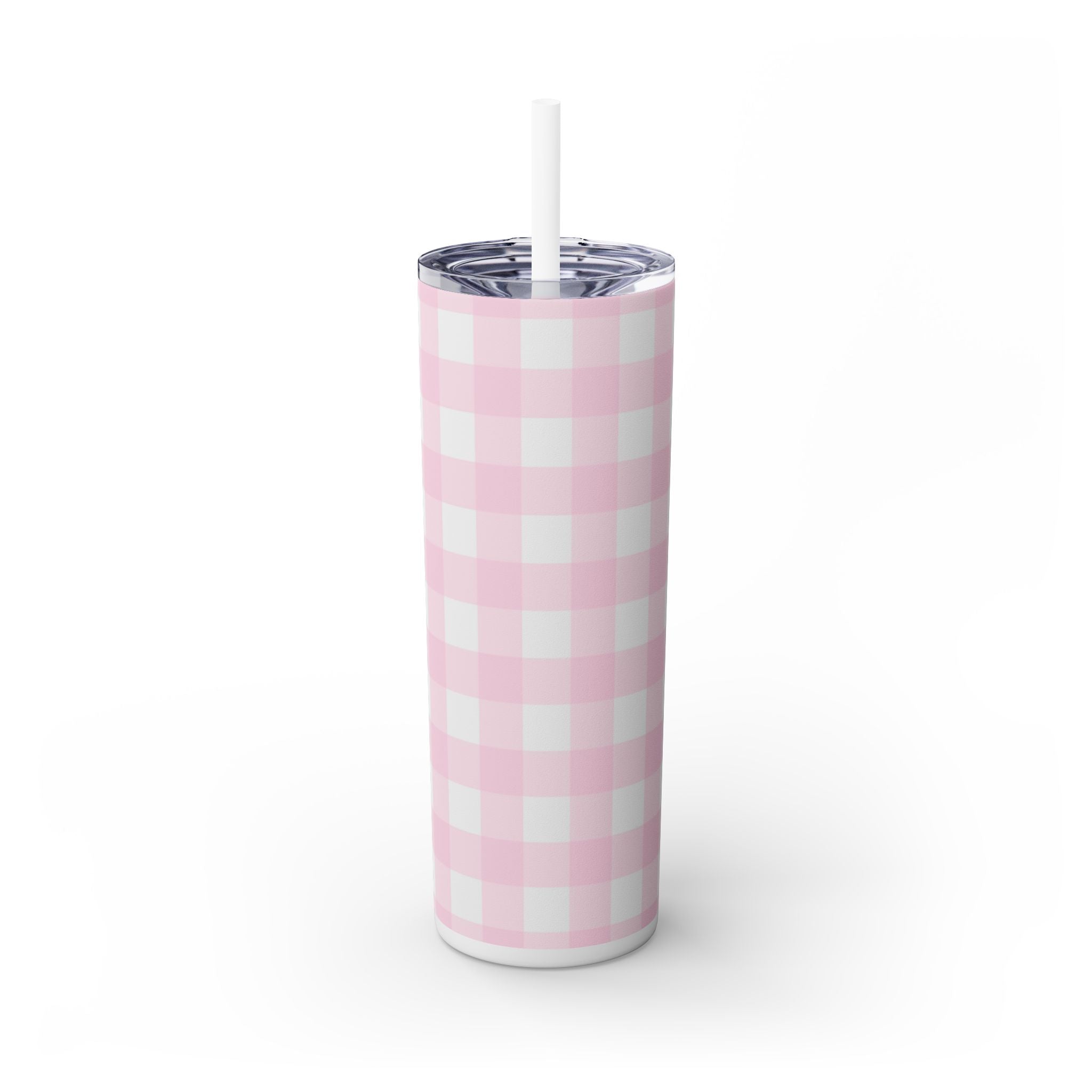 JAKKOUTTHEBXX Pink Gingham Maars Skinny Tumbler 2025
