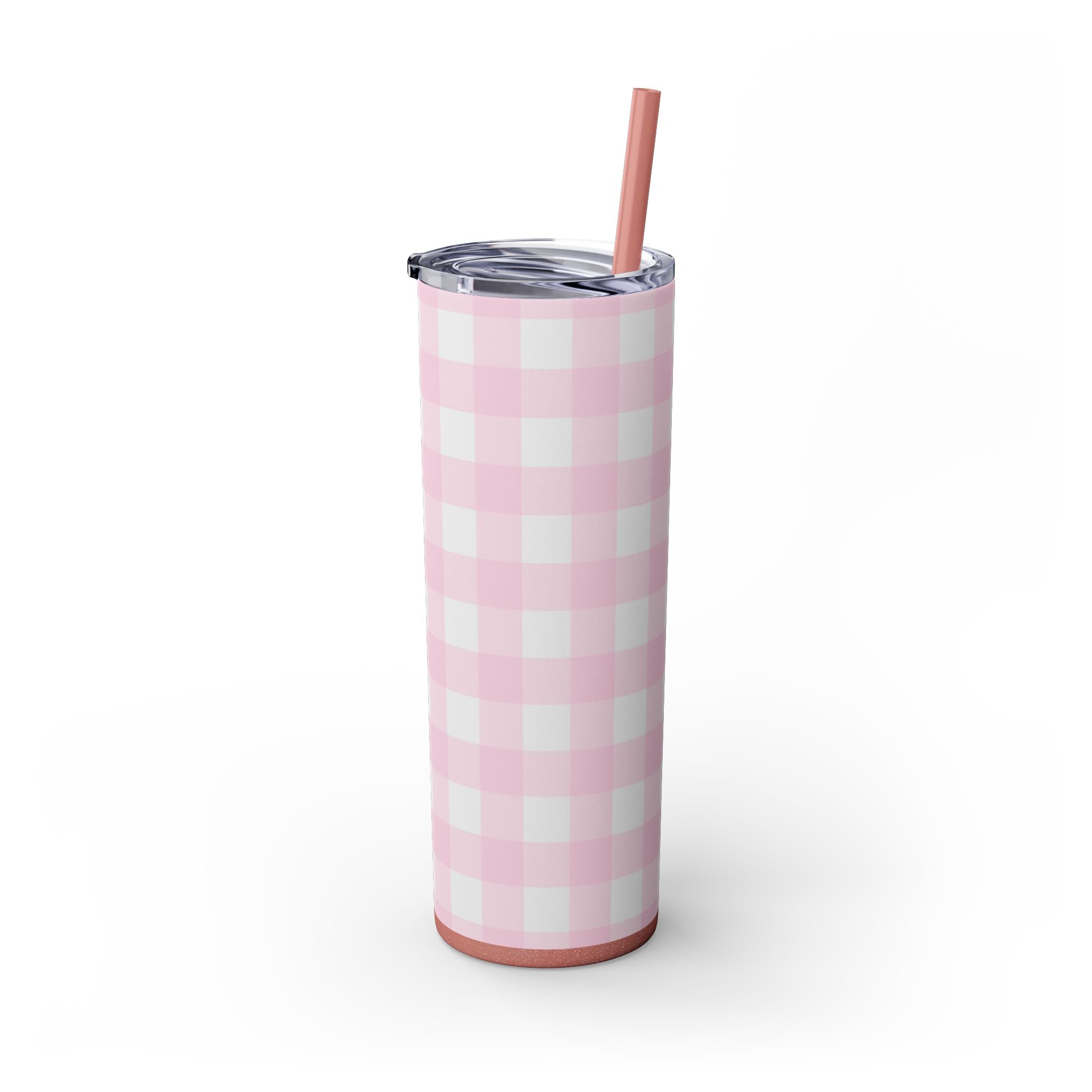 JAKKOUTTHEBXX Pink Gingham Maars Skinny Tumbler 2025