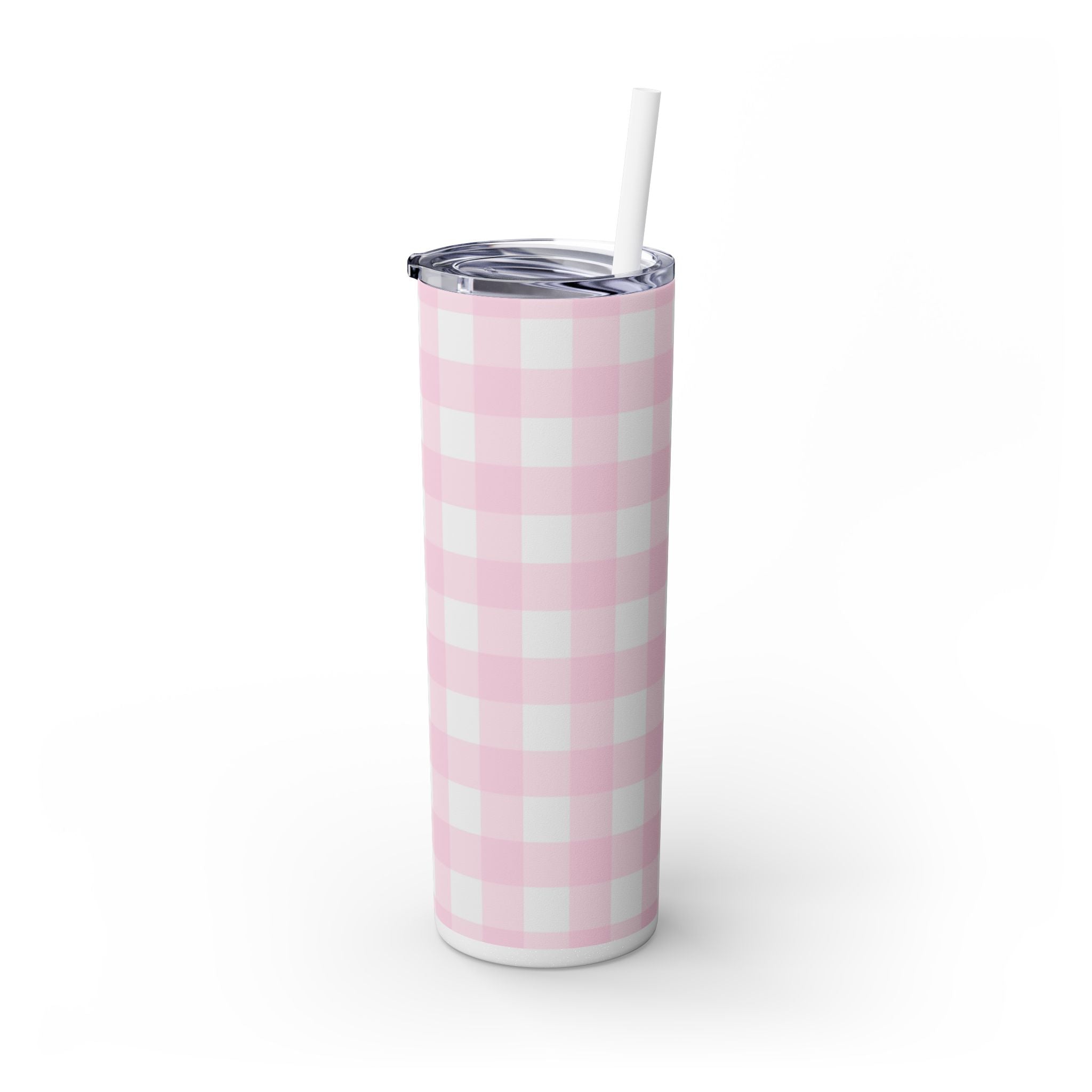 JAKKOUTTHEBXX Pink Gingham Maars Skinny Tumbler 2025