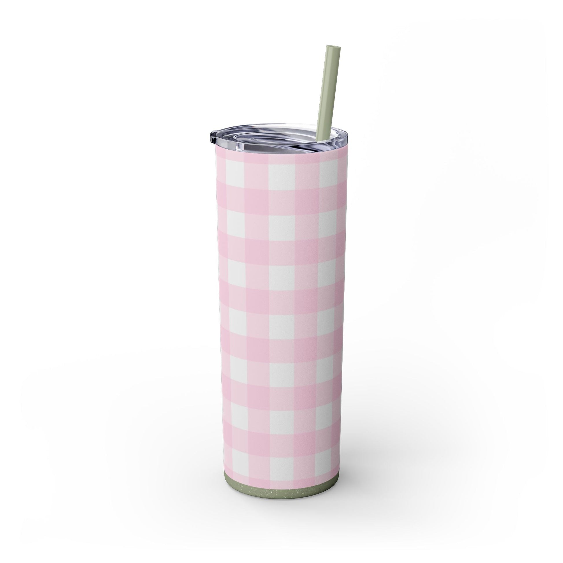 JAKKOUTTHEBXX Pink Gingham Maars Skinny Tumbler 2025