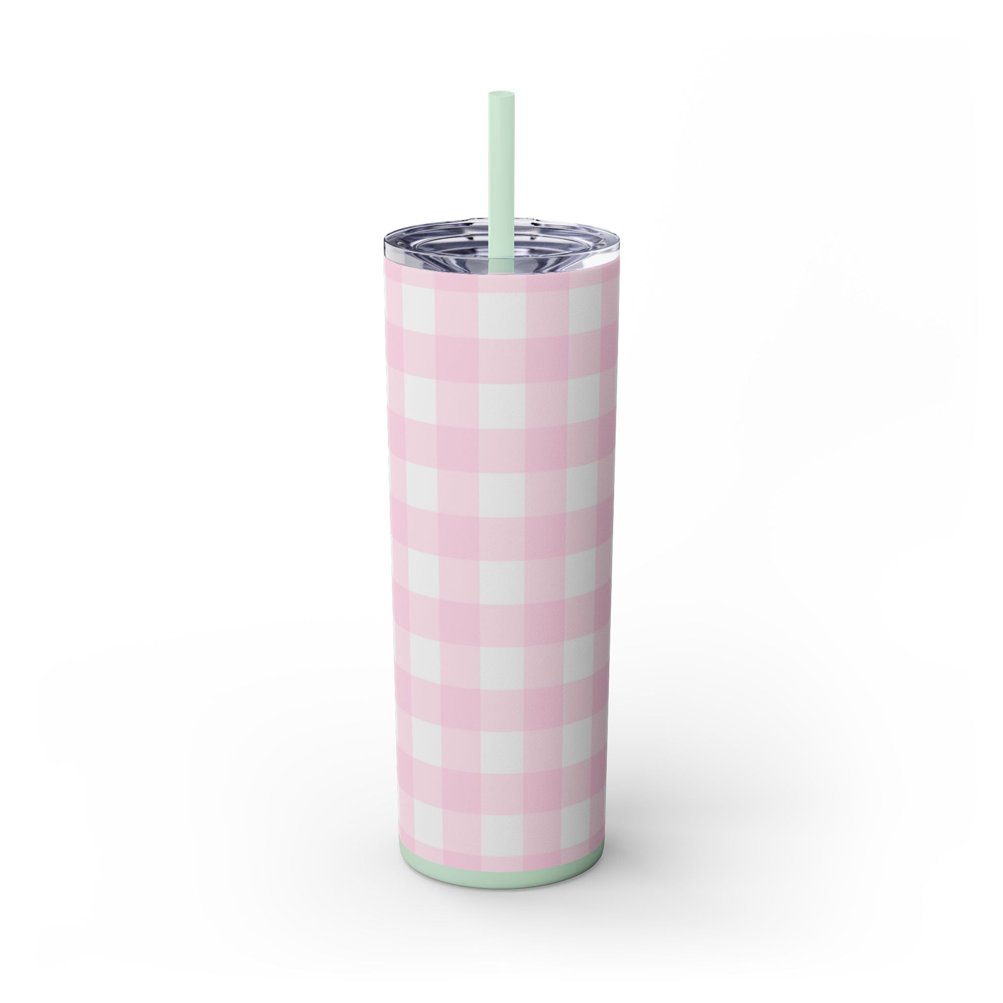 JAKKOUTTHEBXX Pink Gingham Maars Skinny Tumbler 2025