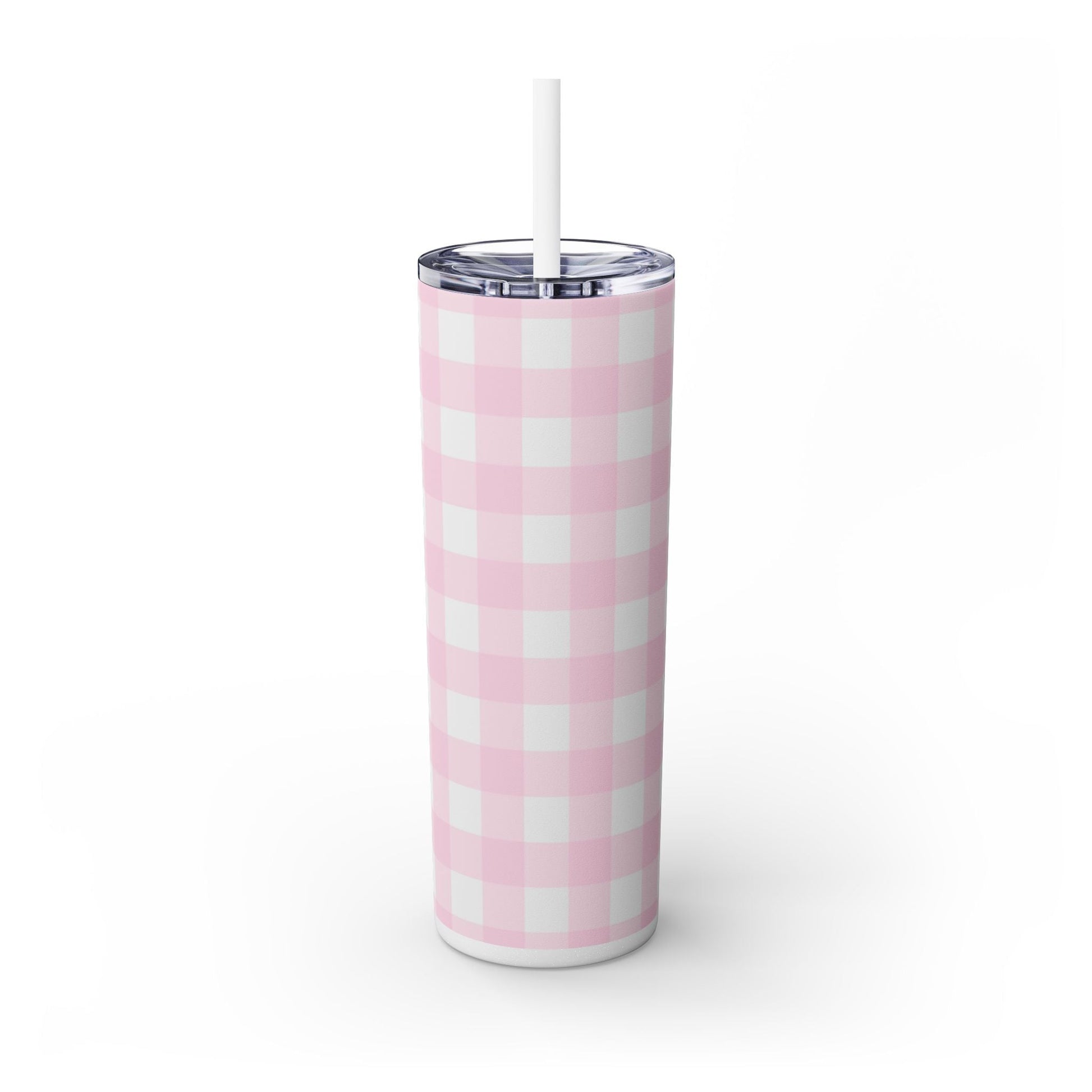 JAKKOUTTHEBXX Pink Gingham Maars Skinny Tumbler 2025