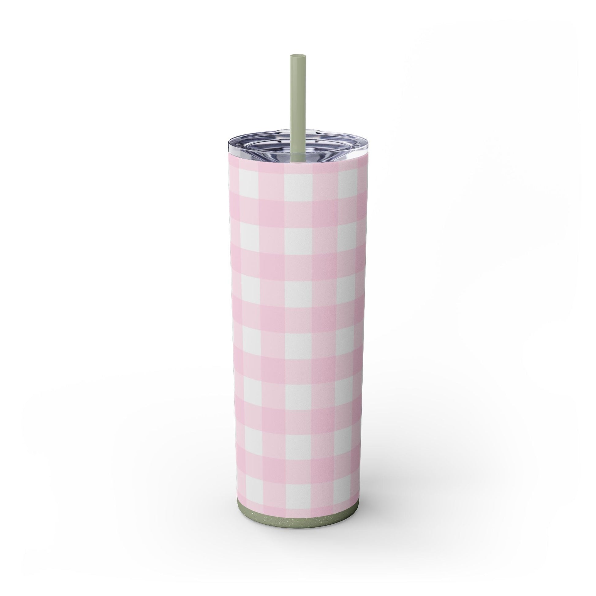 JAKKOUTTHEBXX Pink Gingham Maars Skinny Tumbler 2025