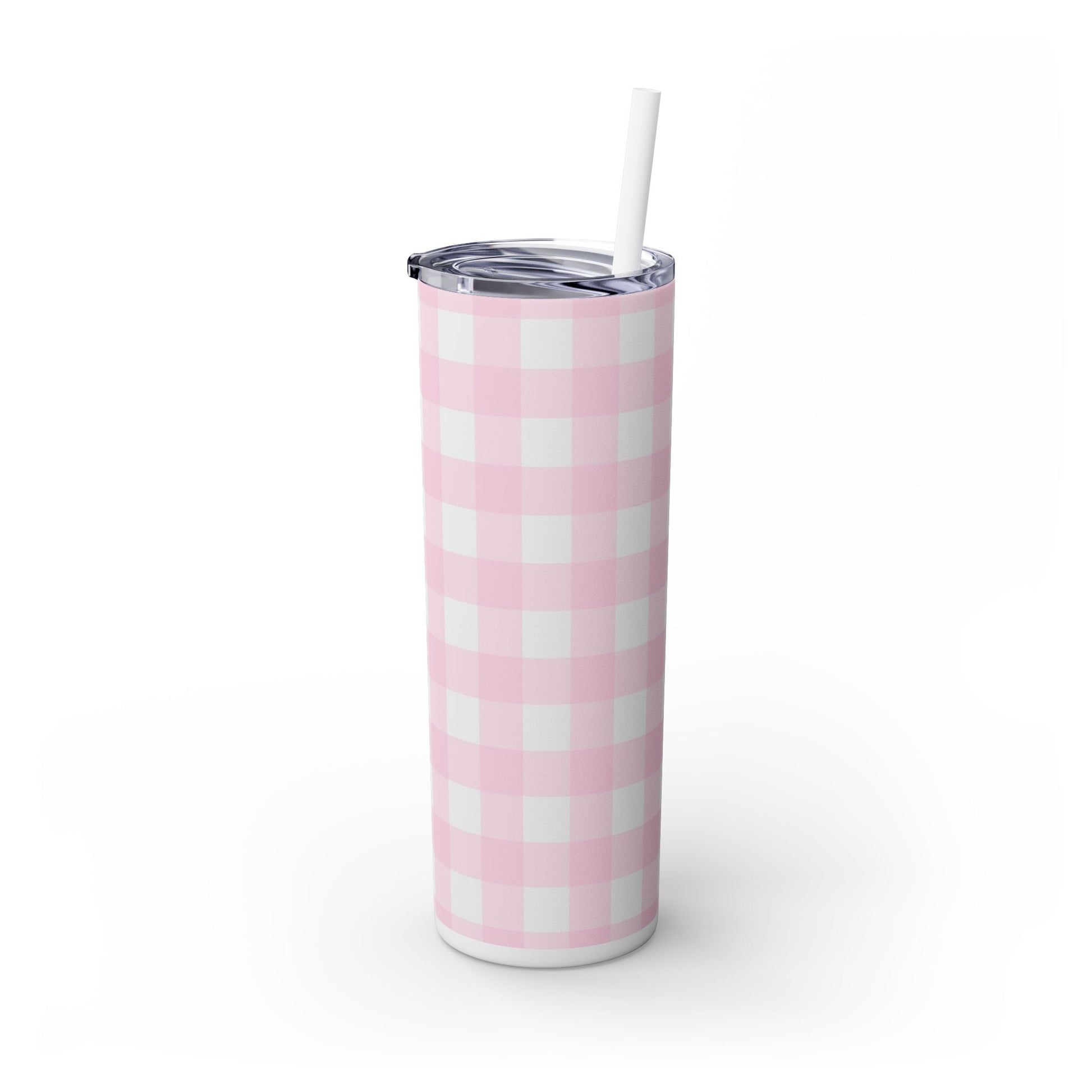 JAKKOUTTHEBXX Pink Gingham Maars Skinny Tumbler 2025