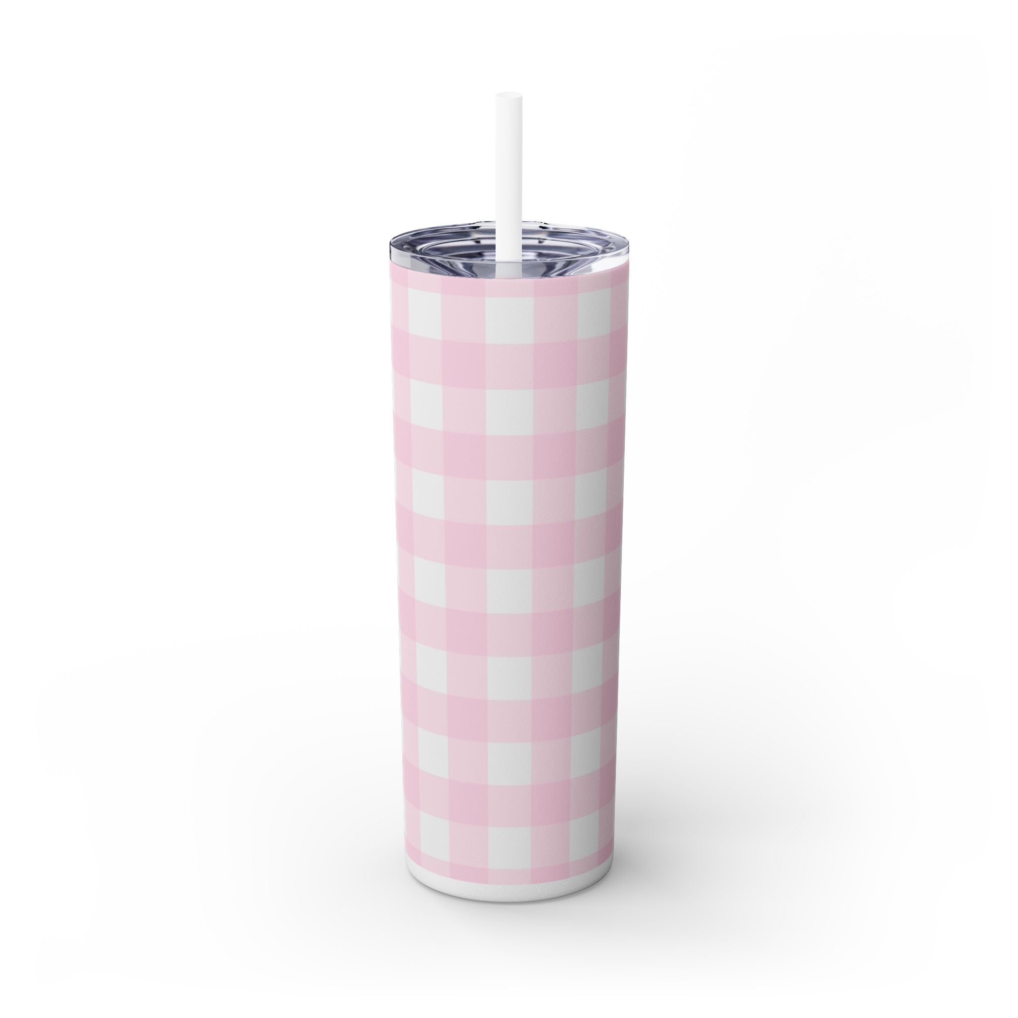 JAKKOUTTHEBXX Pink Gingham Maars Skinny Tumbler 2025