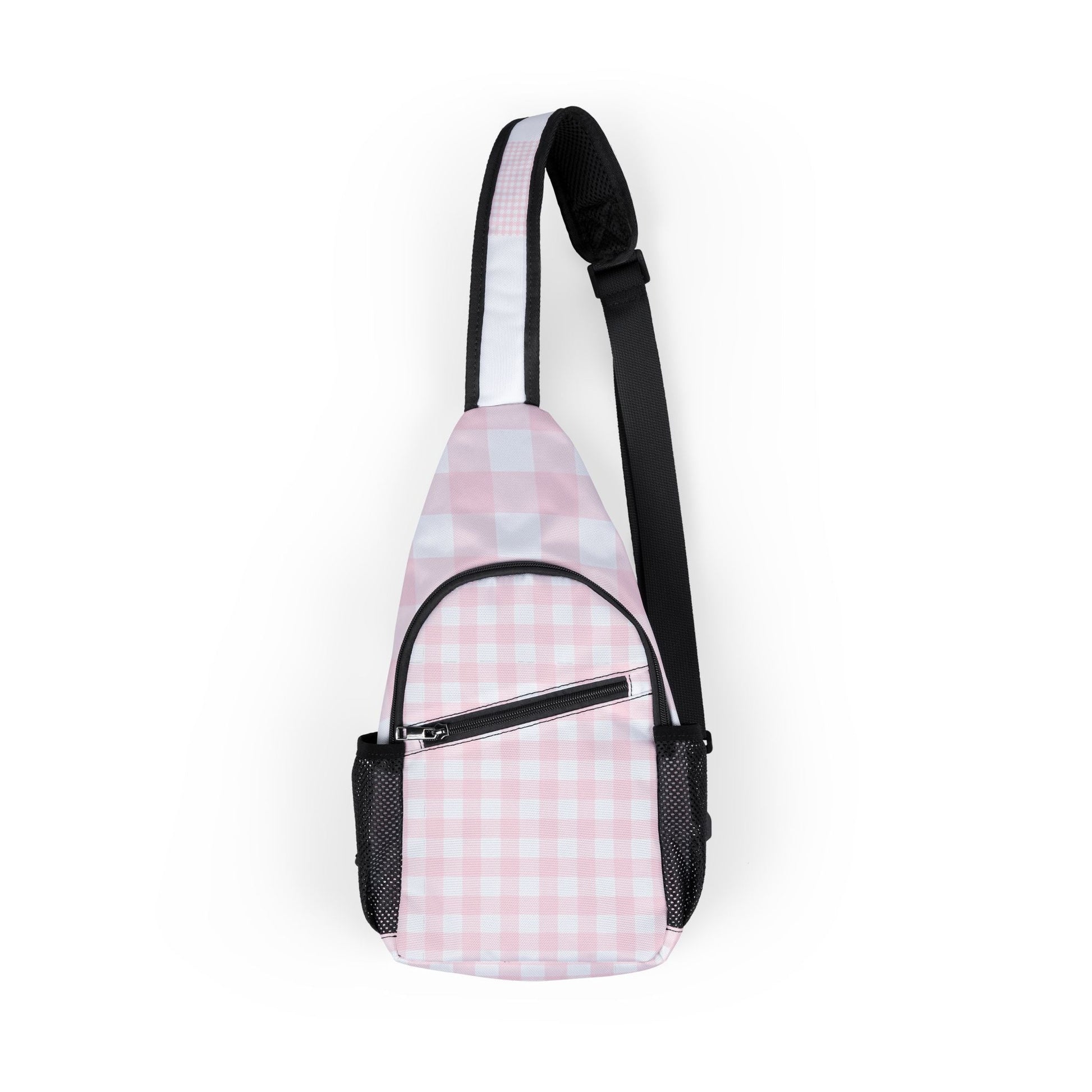 JAKKOUTTHEBXX Pink Gingham Sling Chest Bag 2025