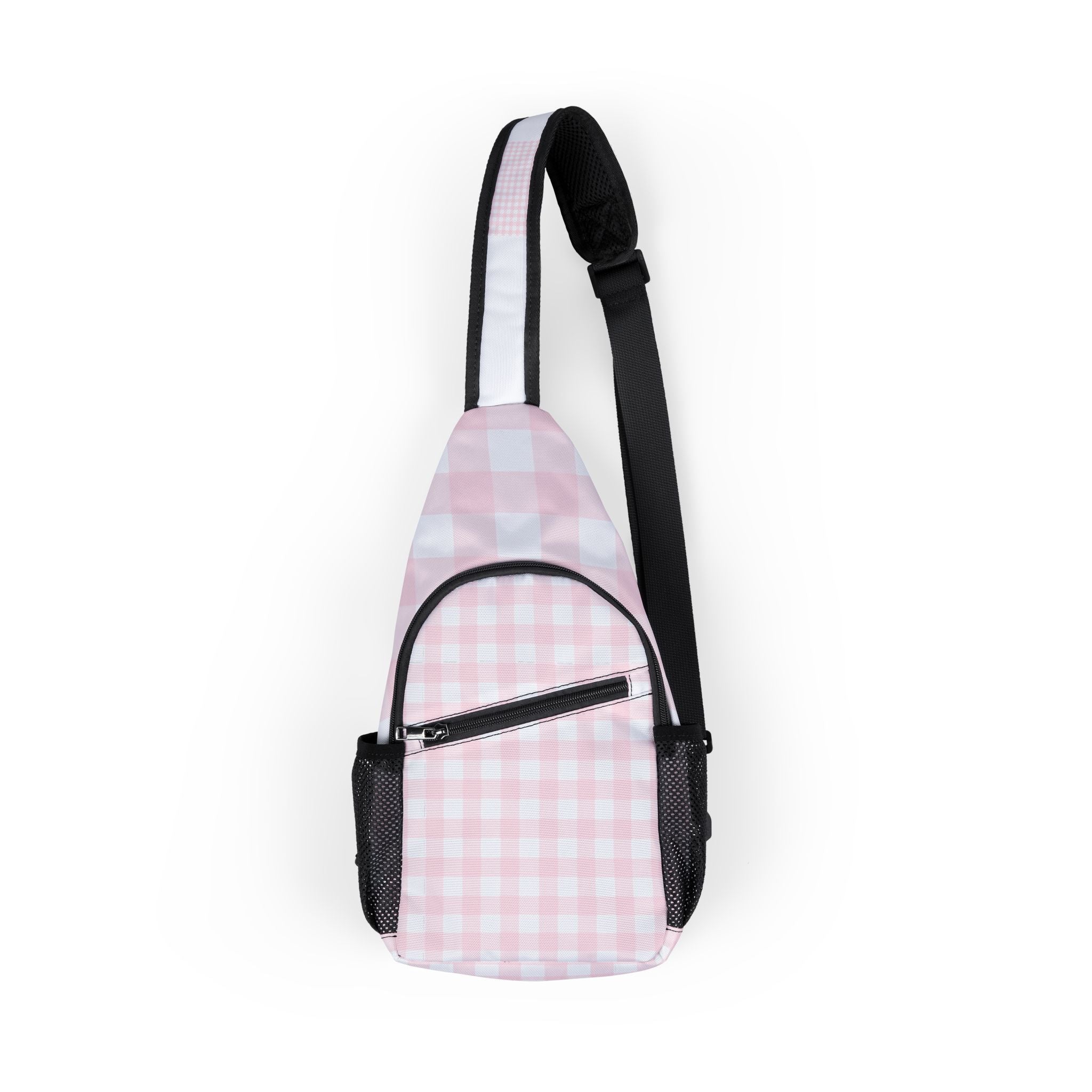 JAKKOUTTHEBXX Pink Gingham Sling Chest Bag 2025