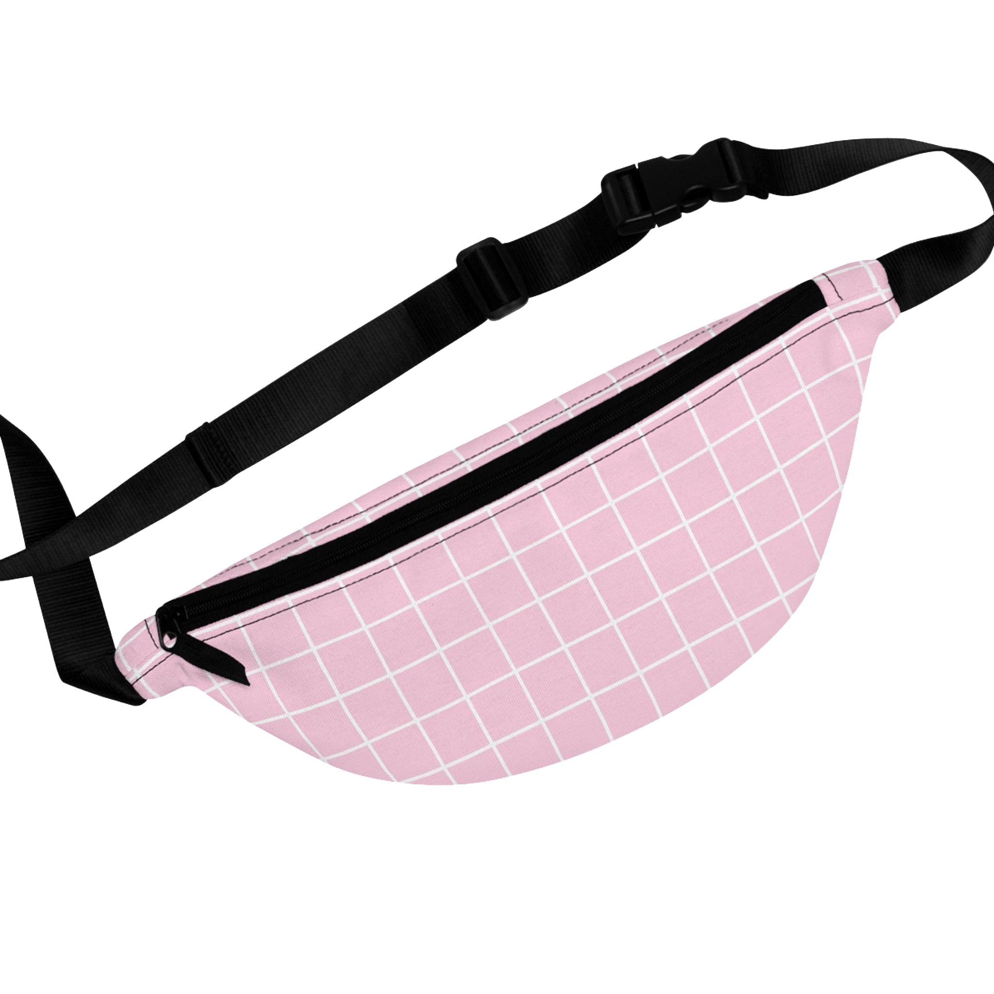 JAKKOUTTHEBXX Pink Grid Fanny Pack 2025