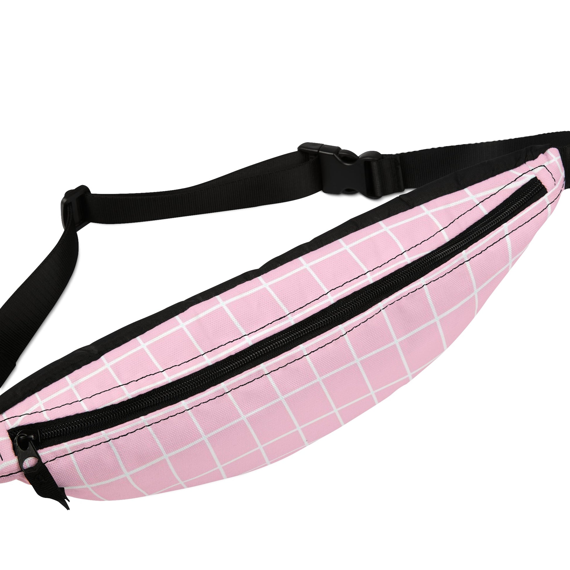 JAKKOUTTHEBXX Pink Grid Fanny Pack 2025