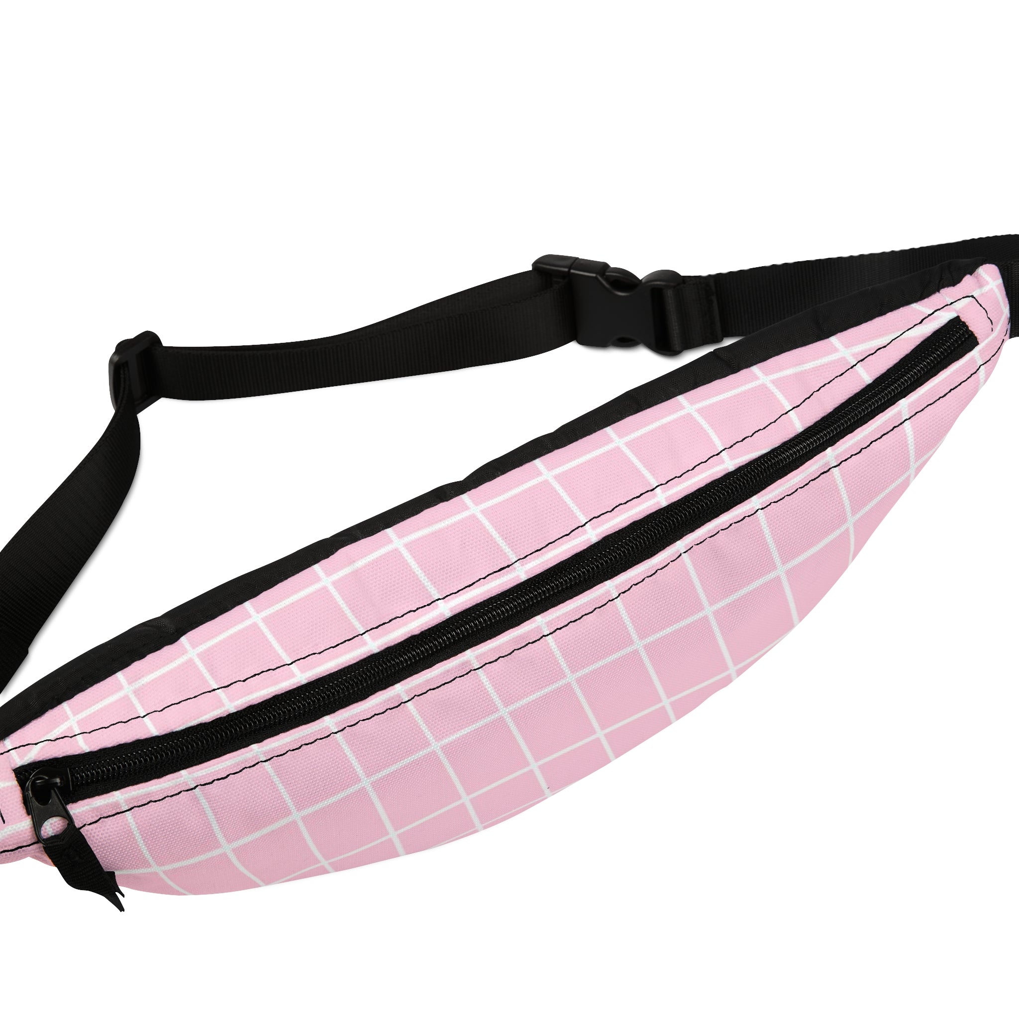 JAKKOUTTHEBXX Pink Grid Fanny Pack 2025