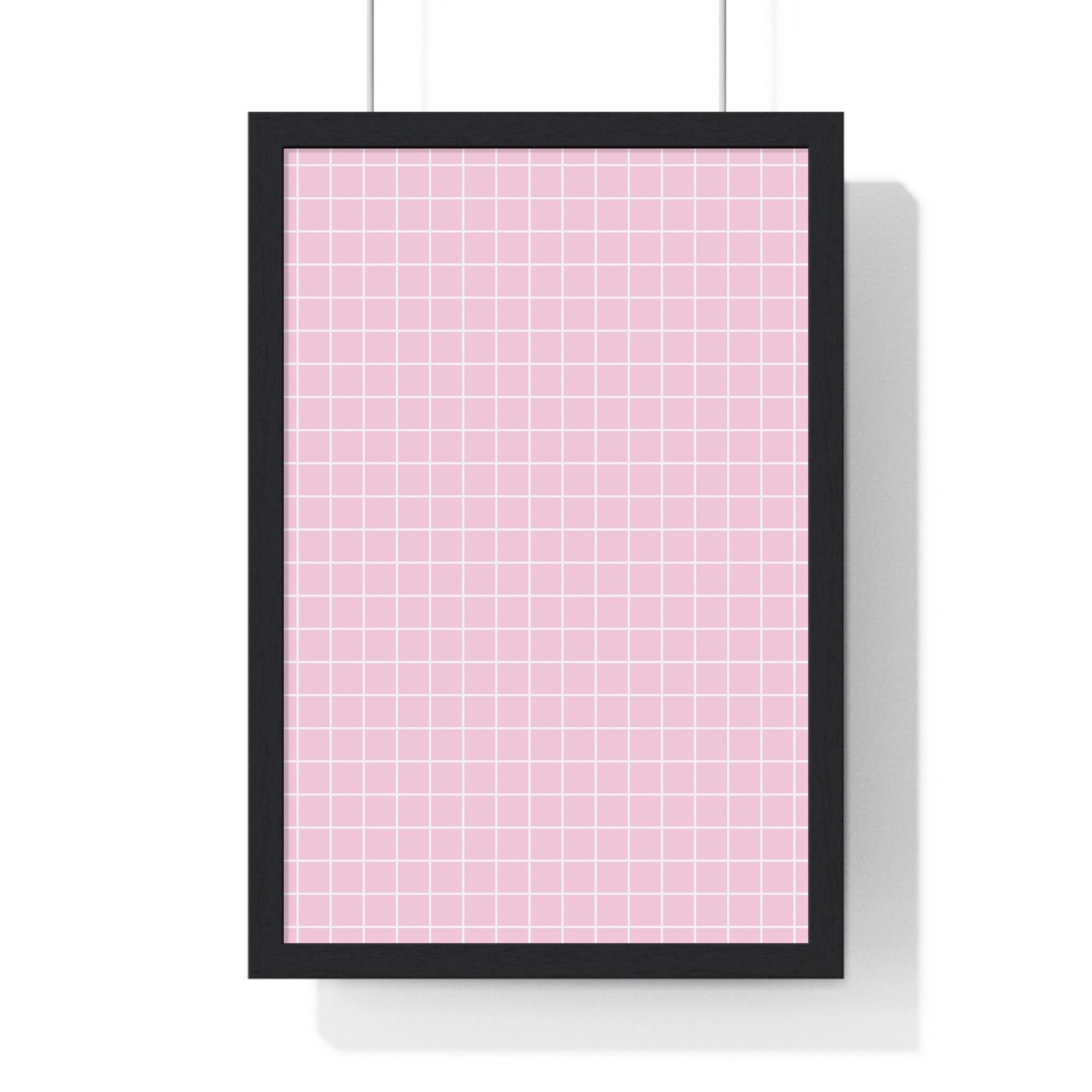JAKKOUTTHEBXX Pink Grid Framed Poster 2025