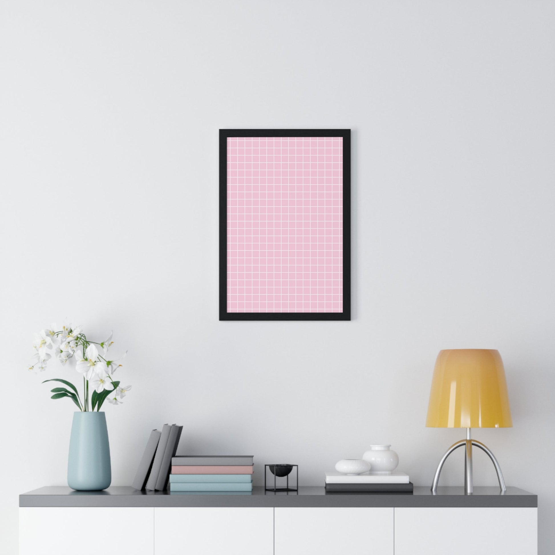 JAKKOUTTHEBXX Pink Grid Framed Poster 2025