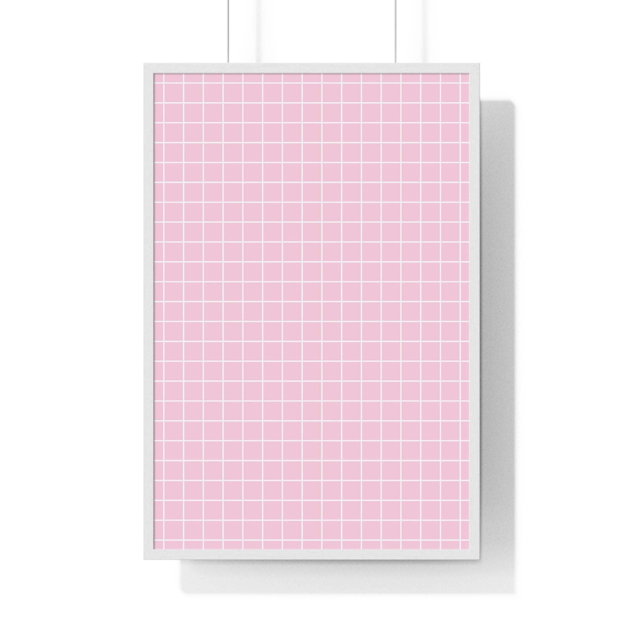 JAKKOUTTHEBXX Pink Grid Framed Poster 2025