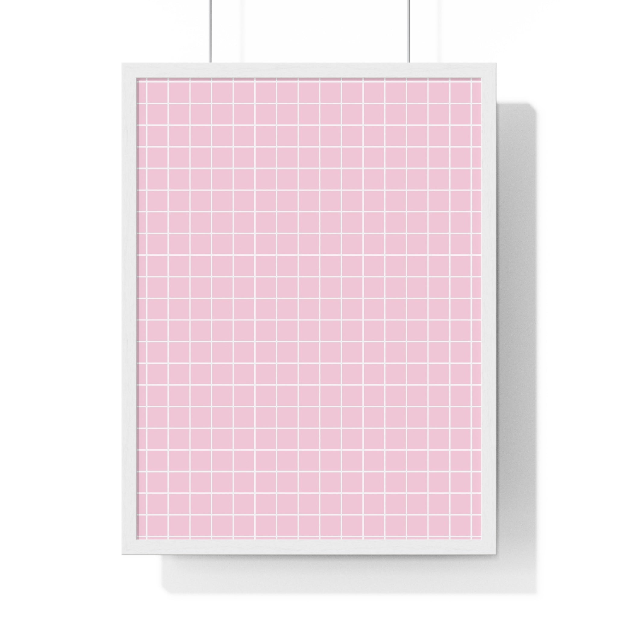 JAKKOUTTHEBXX Pink Grid Framed Poster 2025