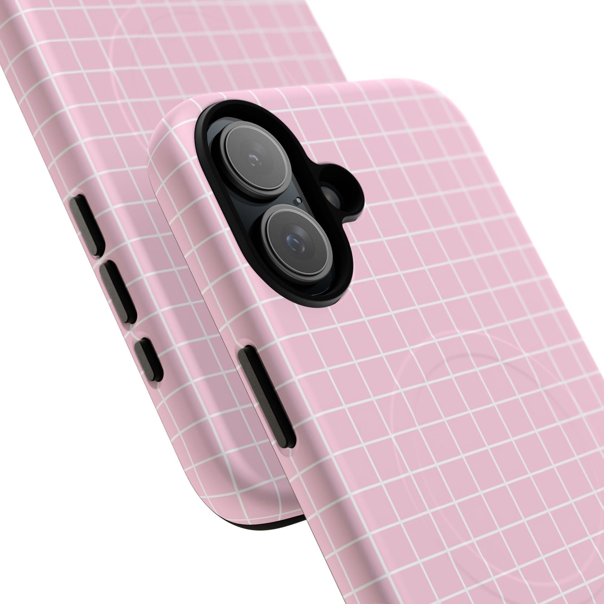 Pink Grid MagSafe iPhone Case, Artsulli - Art is Long, Life is Short, Phone Case, , , , , , , 