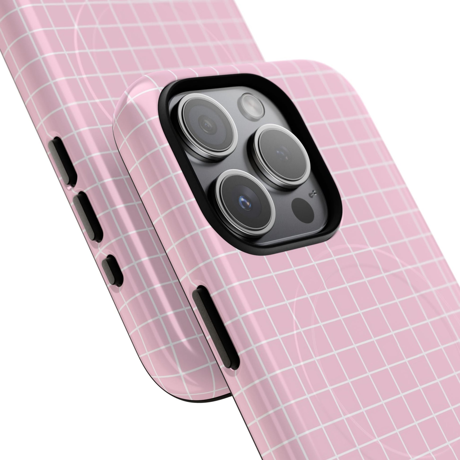Pink Grid MagSafe iPhone Case, Artsulli - Art is Long, Life is Short, Phone Case, , , , , , , 
