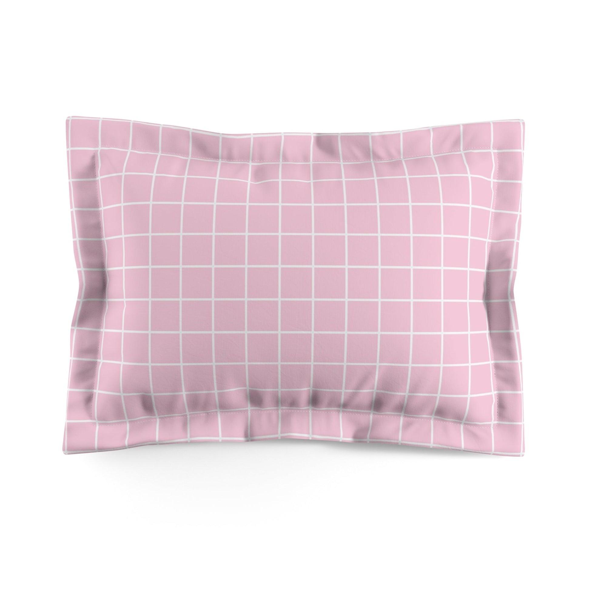 JAKKOUTTHEBXX Pink Grid Pattern Pillowcase 2025