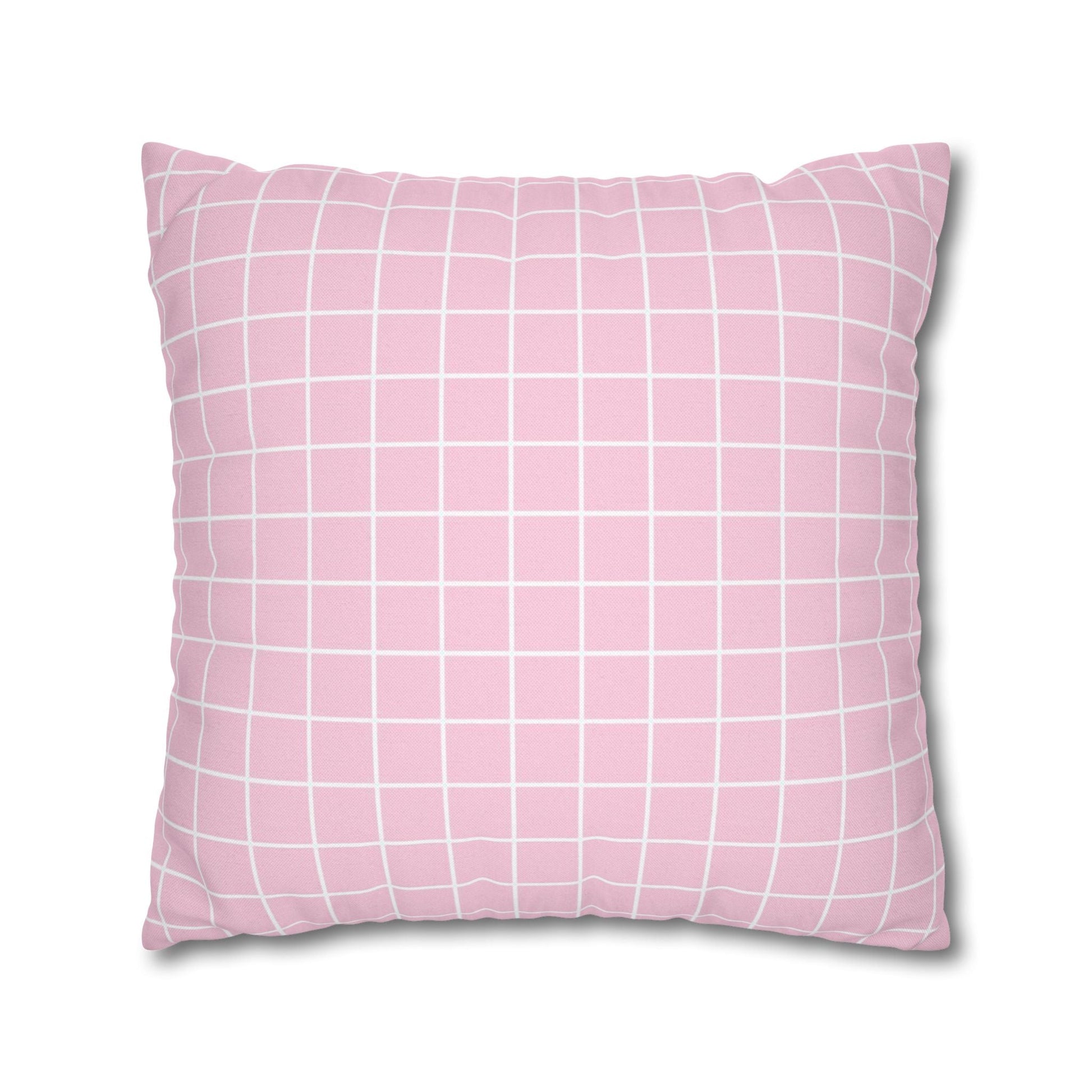 Pink Grid Pattern Throw Pillow, Artsulli - Art is Long, Life is Short, Home Decor, , , , , , , 