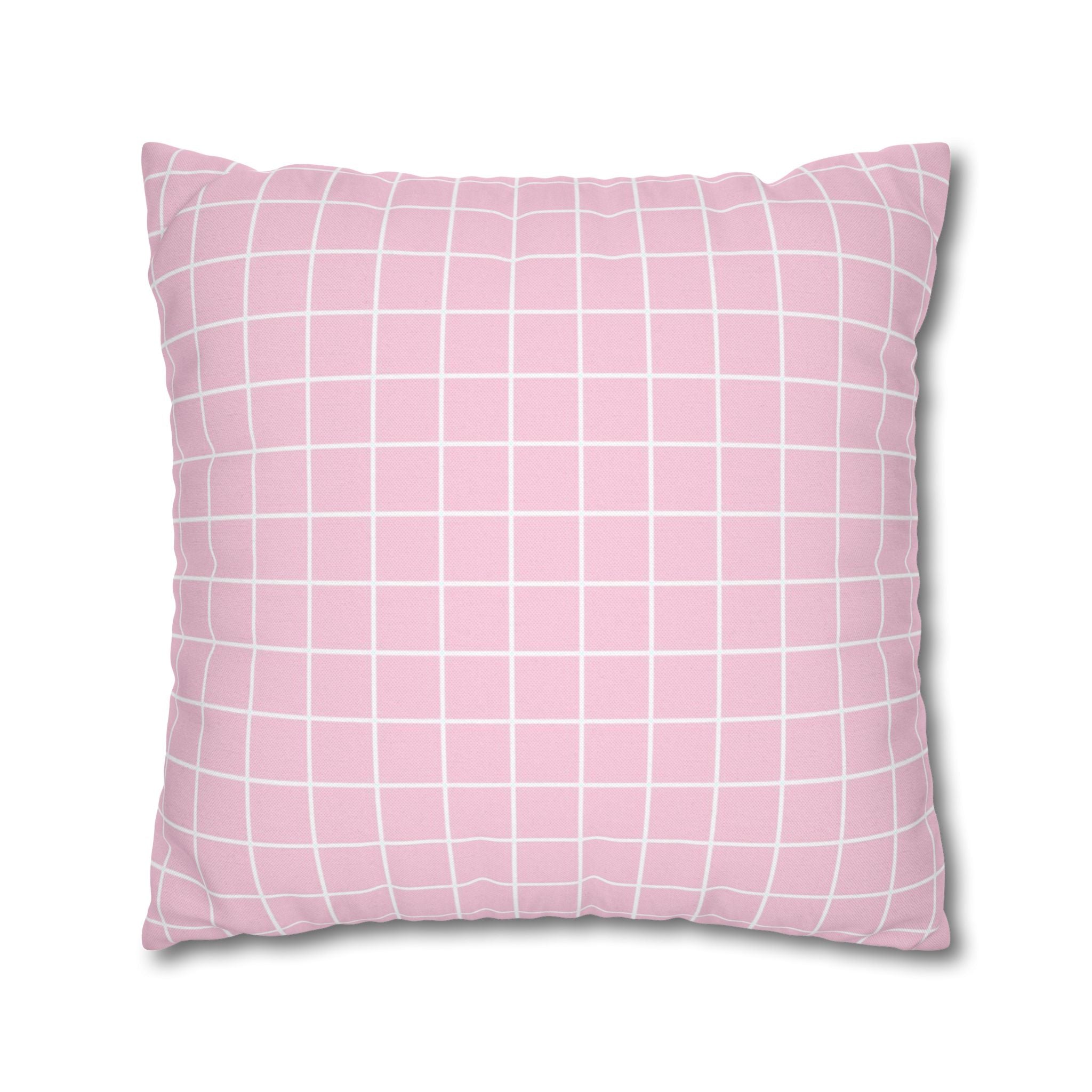 Pink Grid Pattern Throw Pillow, Artsulli - Art is Long, Life is Short, Home Decor, , , , , , , 