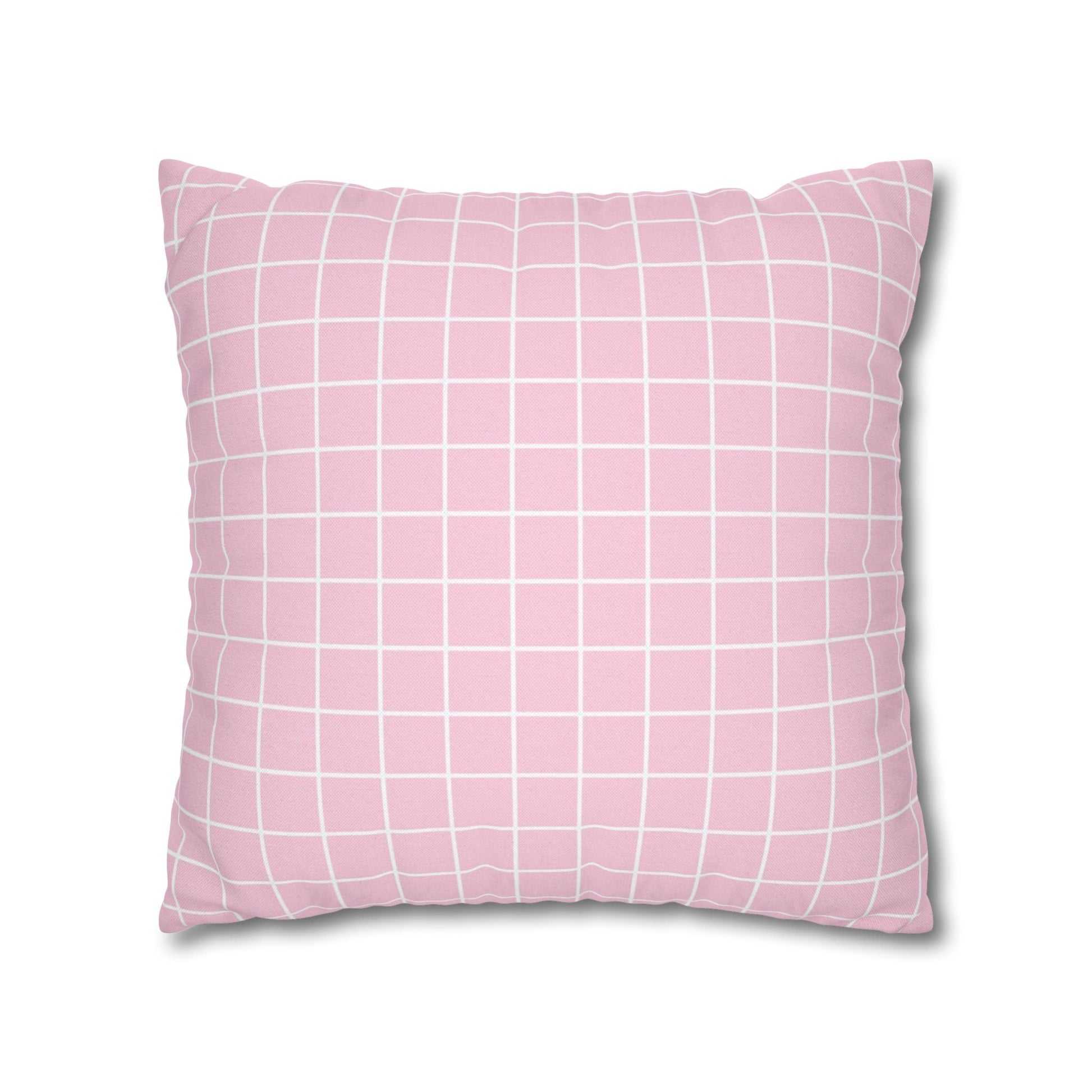 Pink Grid Pattern Throw Pillow, Artsulli - Art is Long, Life is Short, Home Decor, , , , , , , 