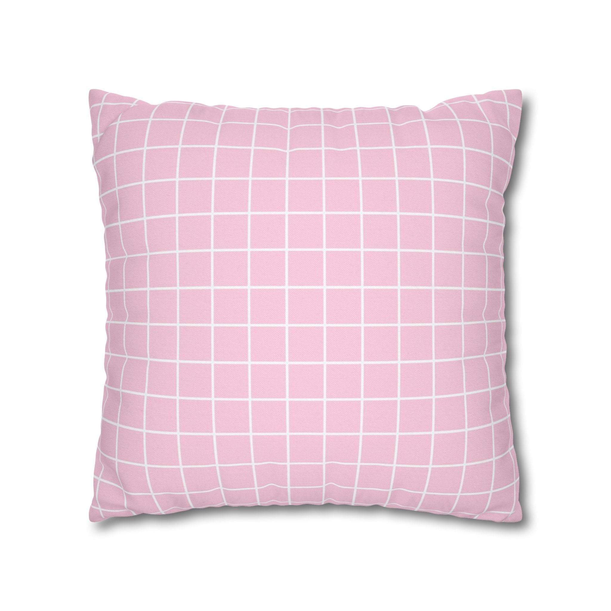 Pink Grid Pattern Throw Pillow, Artsulli - Art is Long, Life is Short, Home Decor, , , , , , , 