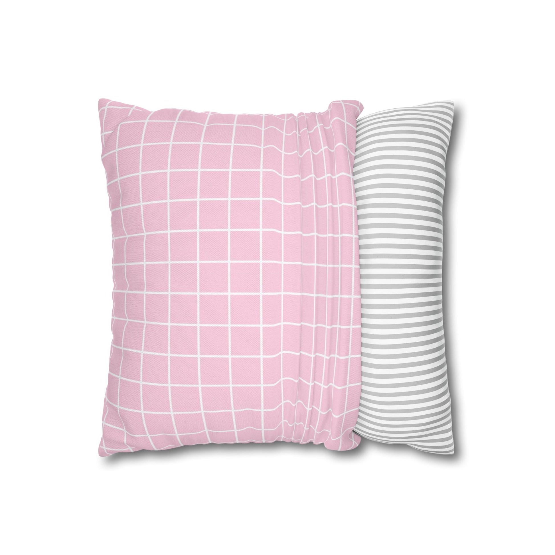 Pink Grid Pattern Throw Pillow, Artsulli - Art is Long, Life is Short, Home Decor, , , , , , , 