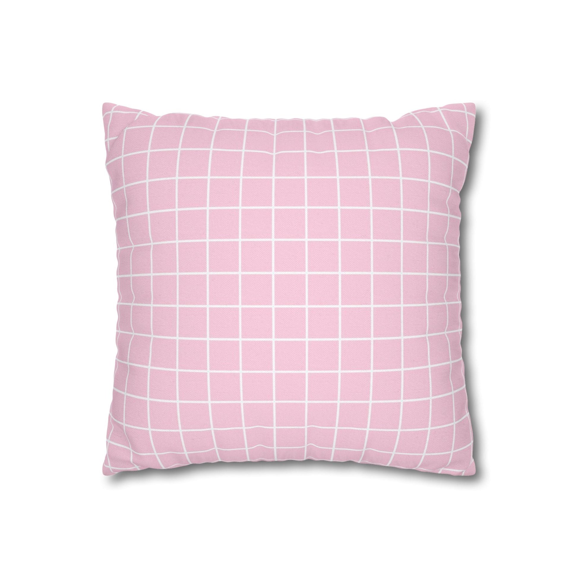 Pink Grid Pattern Throw Pillow, Artsulli - Art is Long, Life is Short, Home Decor, , , , , , , 