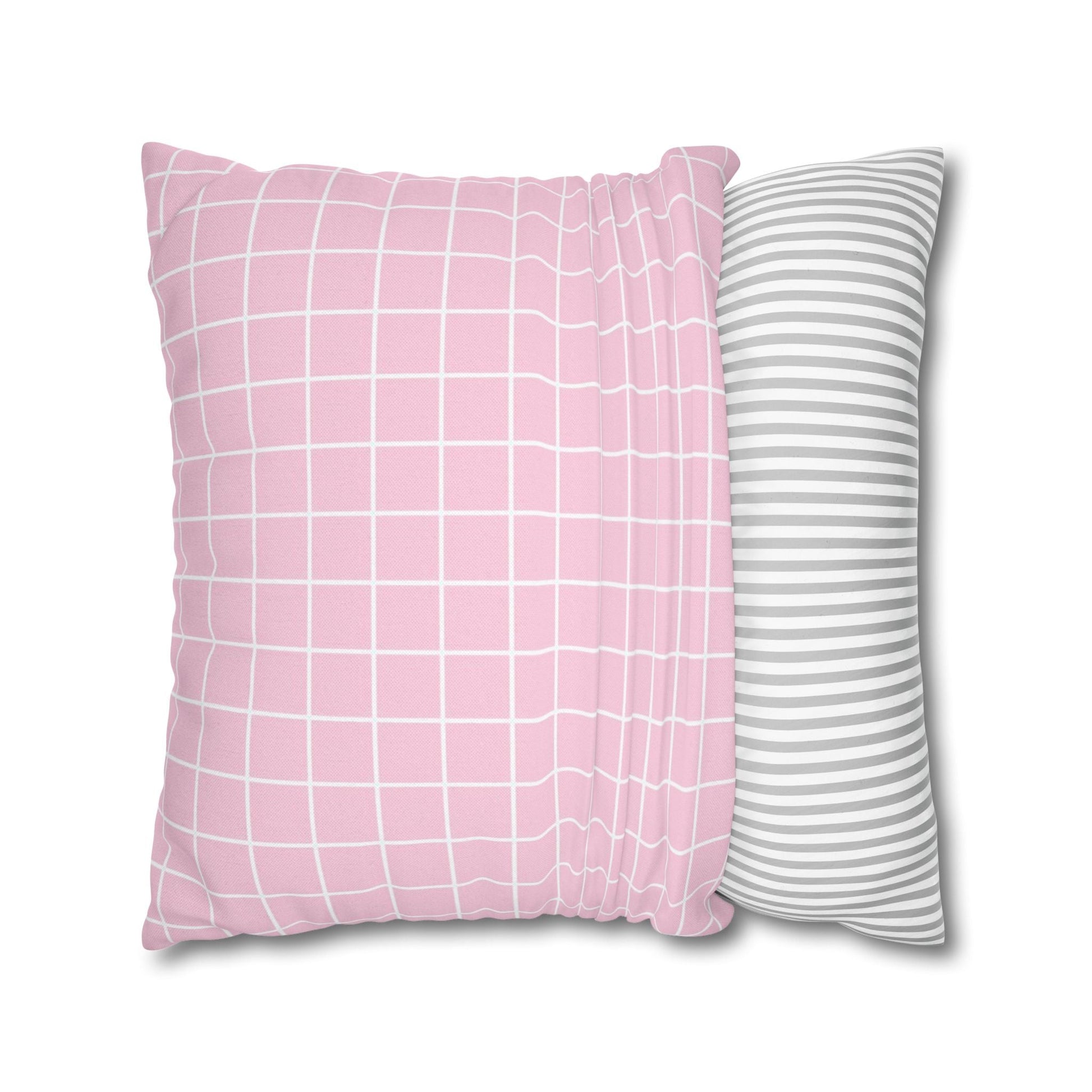 Pink Grid Pattern Throw Pillow, Artsulli - Art is Long, Life is Short, Home Decor, , , , , , , 