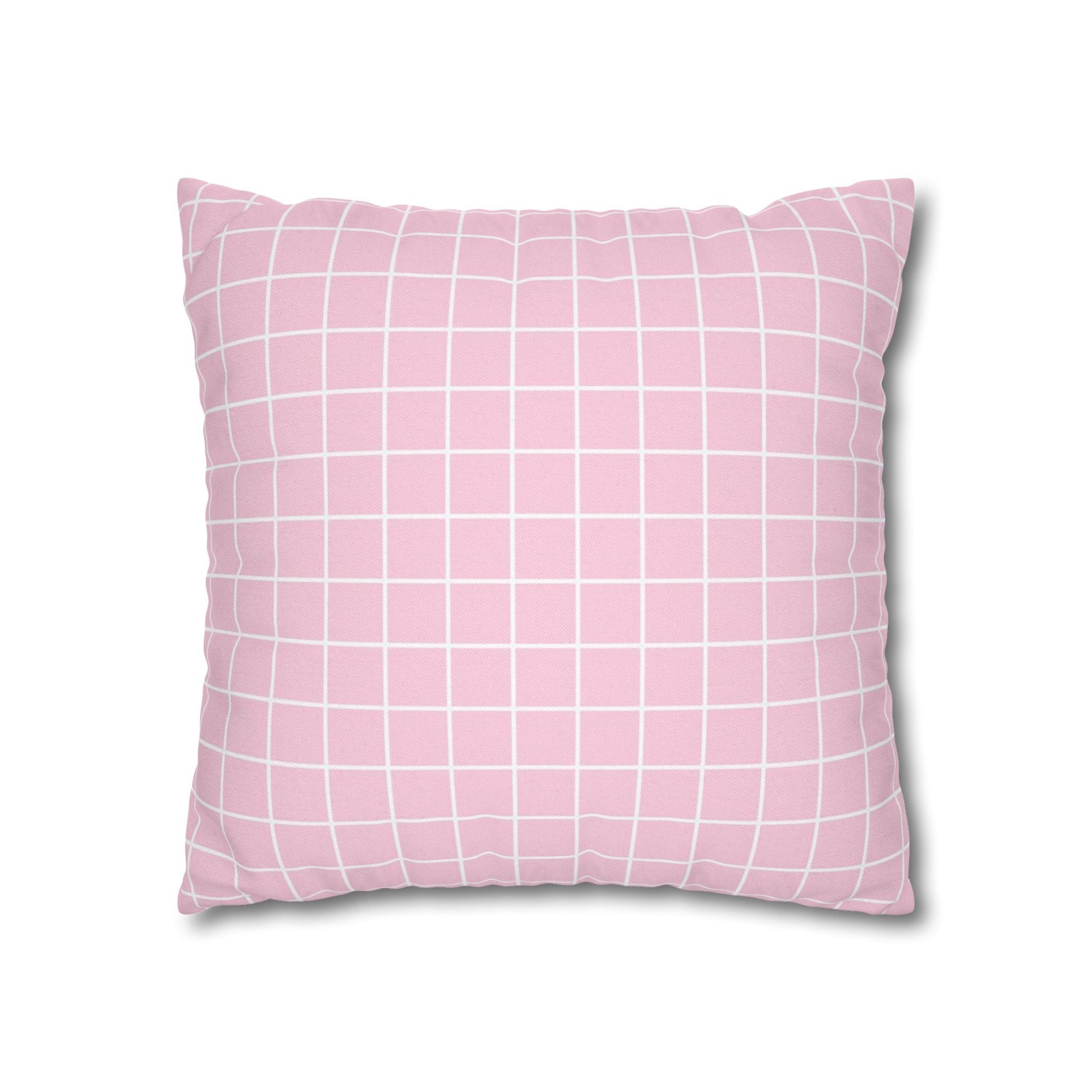 Pink Grid Pattern Throw Pillow, Artsulli - Art is Long, Life is Short, Home Decor, , , , , , , 