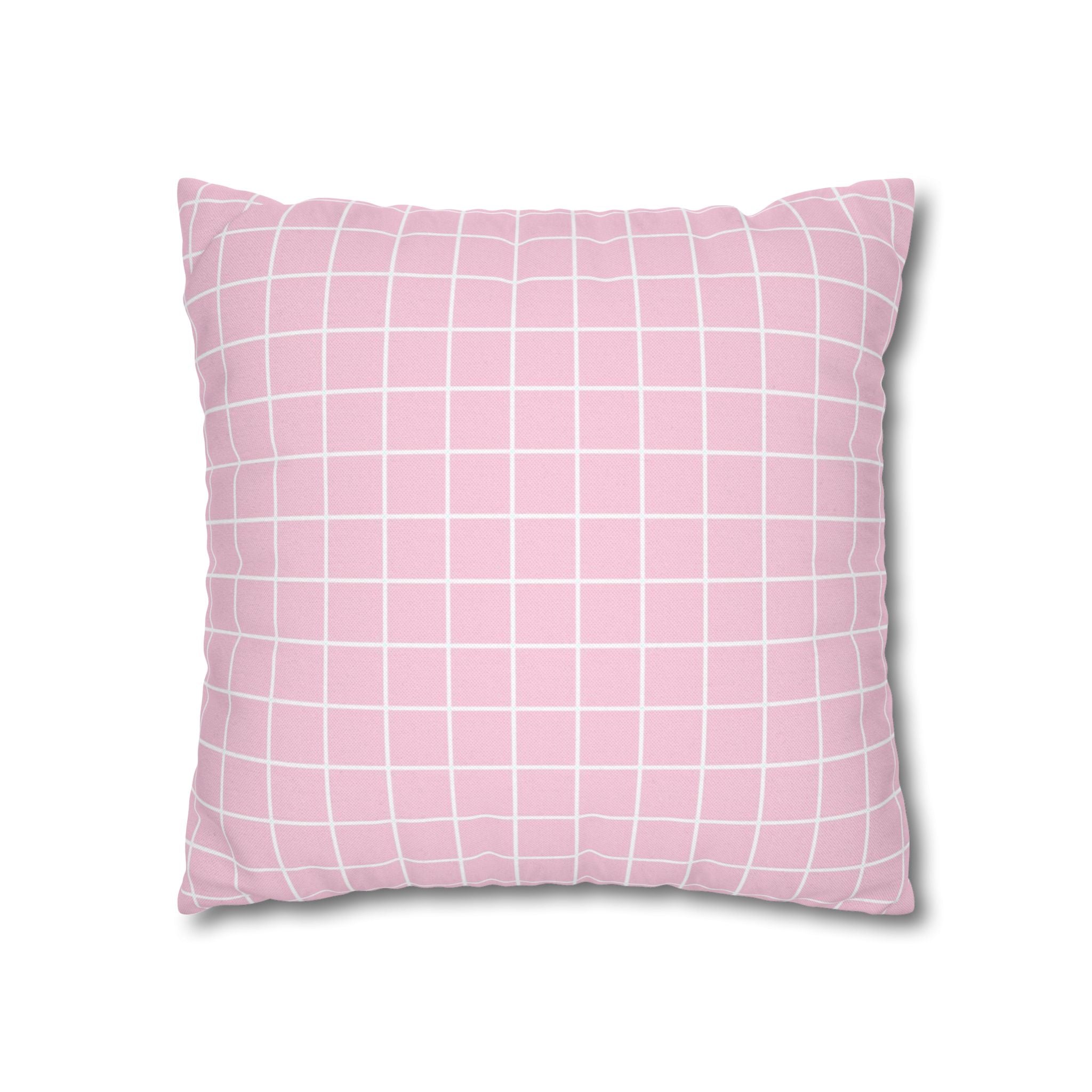 Pink Grid Pattern Throw Pillow, Artsulli - Art is Long, Life is Short, Home Decor, , , , , , , 
