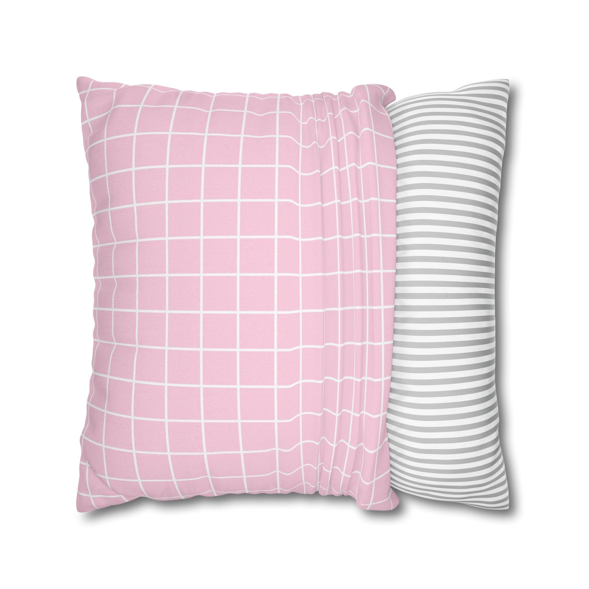 Pink Grid Pattern Throw Pillow, Artsulli - Art is Long, Life is Short, Home Decor, , , , , , , 