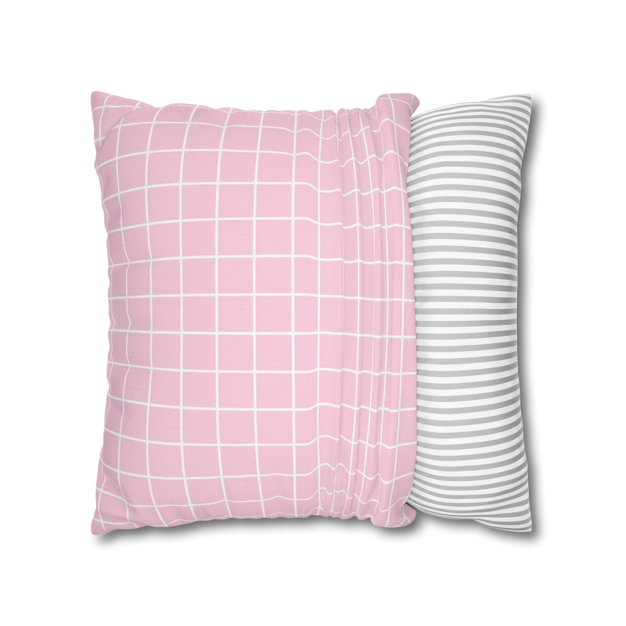 Pink Grid Pattern Throw Pillow, Artsulli - Art is Long, Life is Short, Home Decor, , , , , , , 